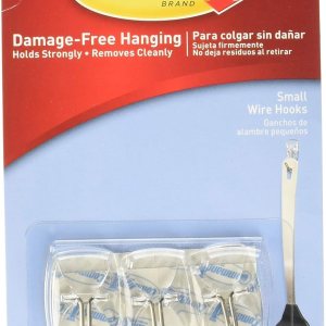Command Ganchos pequeños de alambre transparente con tiras transparentes, 3 unidades (paquete de 2) Command Ganchos pequeños de alambre transparente con tiras transparentes, 3 unidades (paquete de 2)