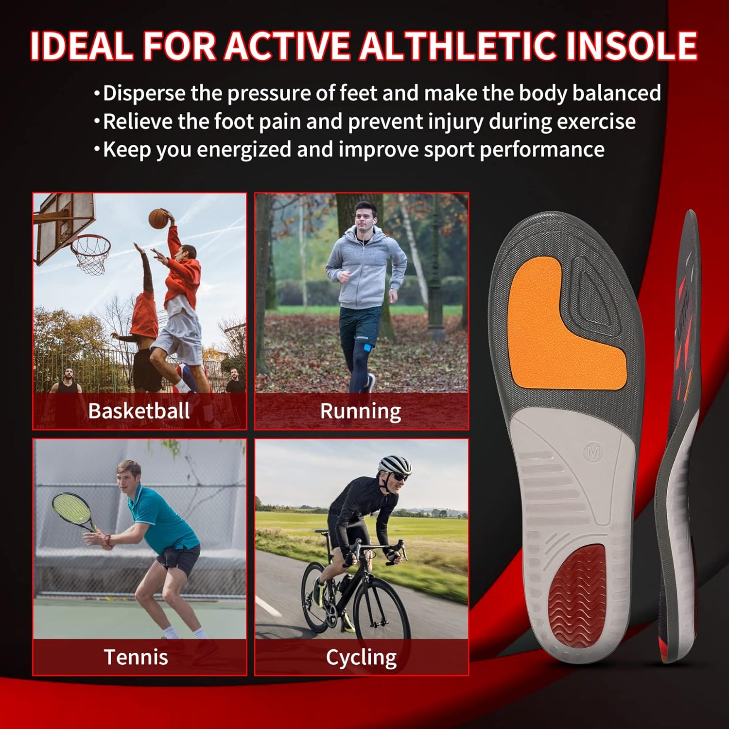 iFitna Plantillas deportivas para hombres y mujeres, para caminar activo, correr, entrenamiento, plantillas atléticas para aliviar el dolor en el