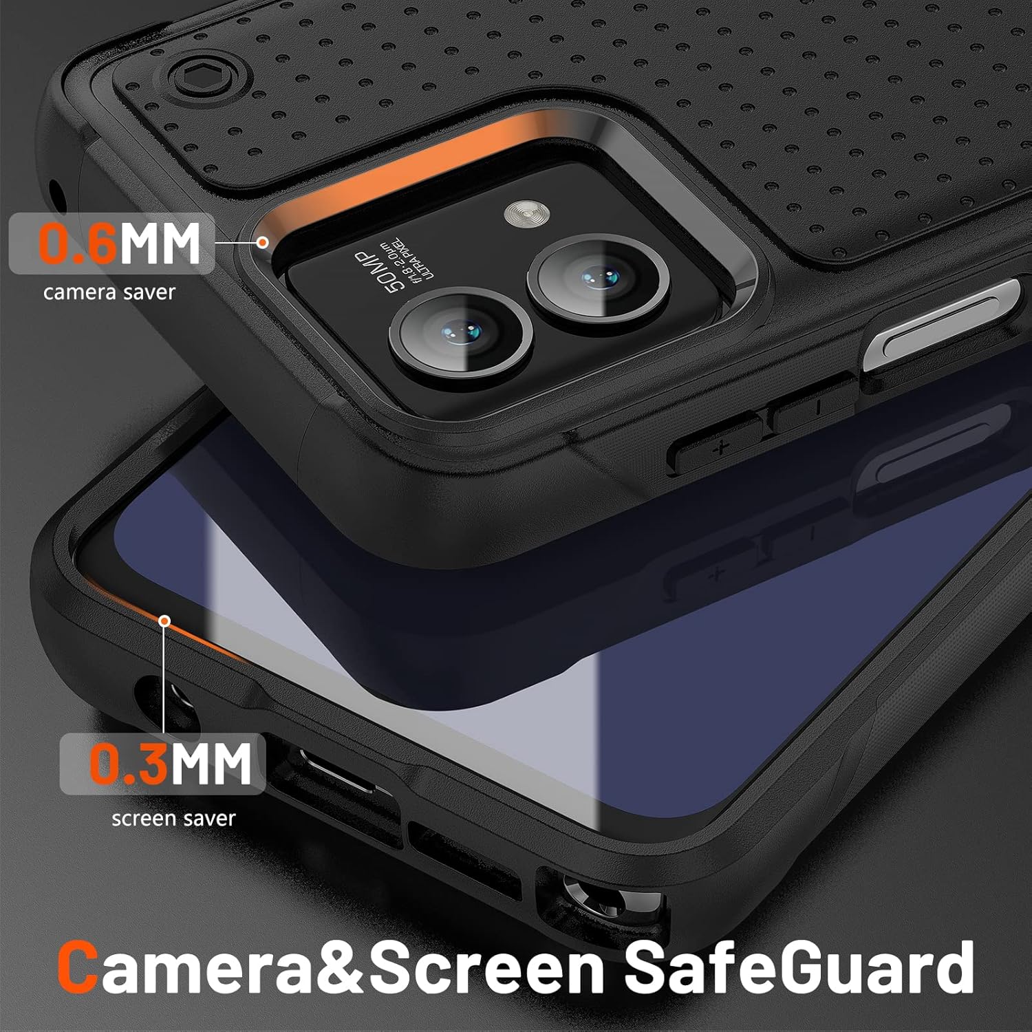 Warsia Funda para Moto G Stylus 5G 2023, con protector de pantalla, probada contra caídas de grado militar, funda protectora resistente a prueba de