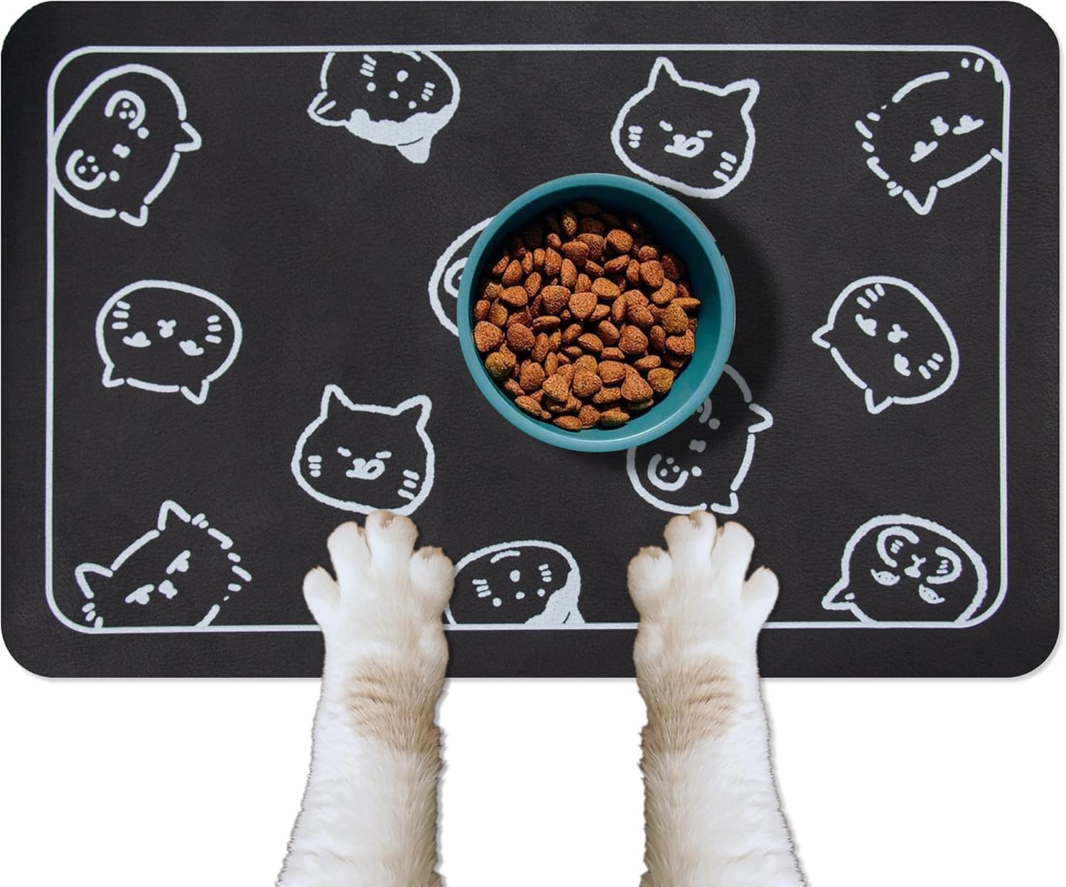 YCT Tapete de alimentación para mascotas, tapete de piel de tierra de diatomeas, antideslizante, sin enjuague, para gatos y perros, súper absorbente