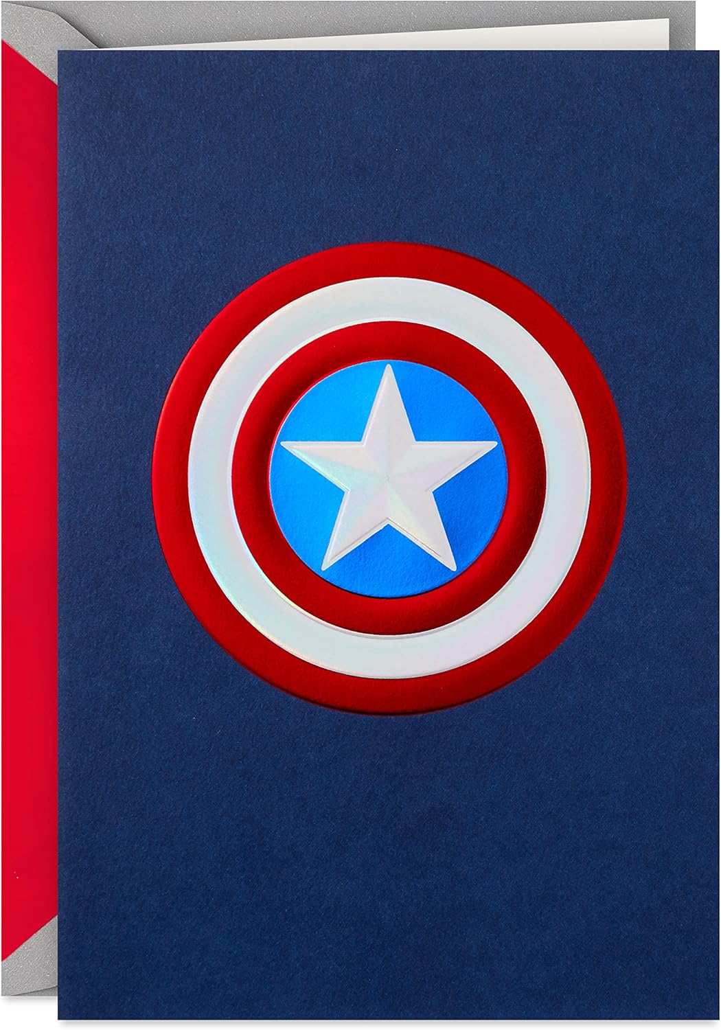 Hallmark Tarjeta del día del padre (escudo del Capitán América)