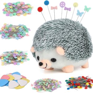 FTEVEN Juego de 520 alfileres rectos de cabeza plana, alfileres de costura para tela, alfileres de acolchado multicolor con cojín de pasador de FTEVEN Juego de 520 alfileres rectos de cabeza plana, alfileres de costura para tela, alfileres de acolchado multicolor con cojín de pasador de