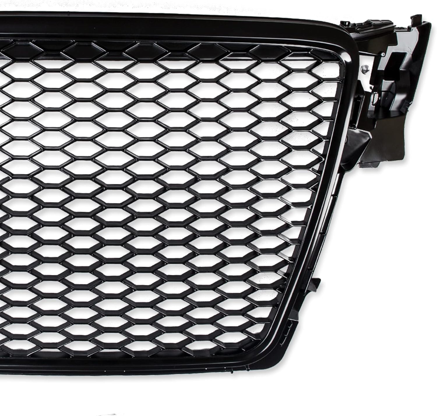 Parrilla delantera central Sport VR-6 Honeycomb Mesh Grille Sport Negro compatible con Audi A4 B8 2008 2009 2010 2011 Sedan Avant