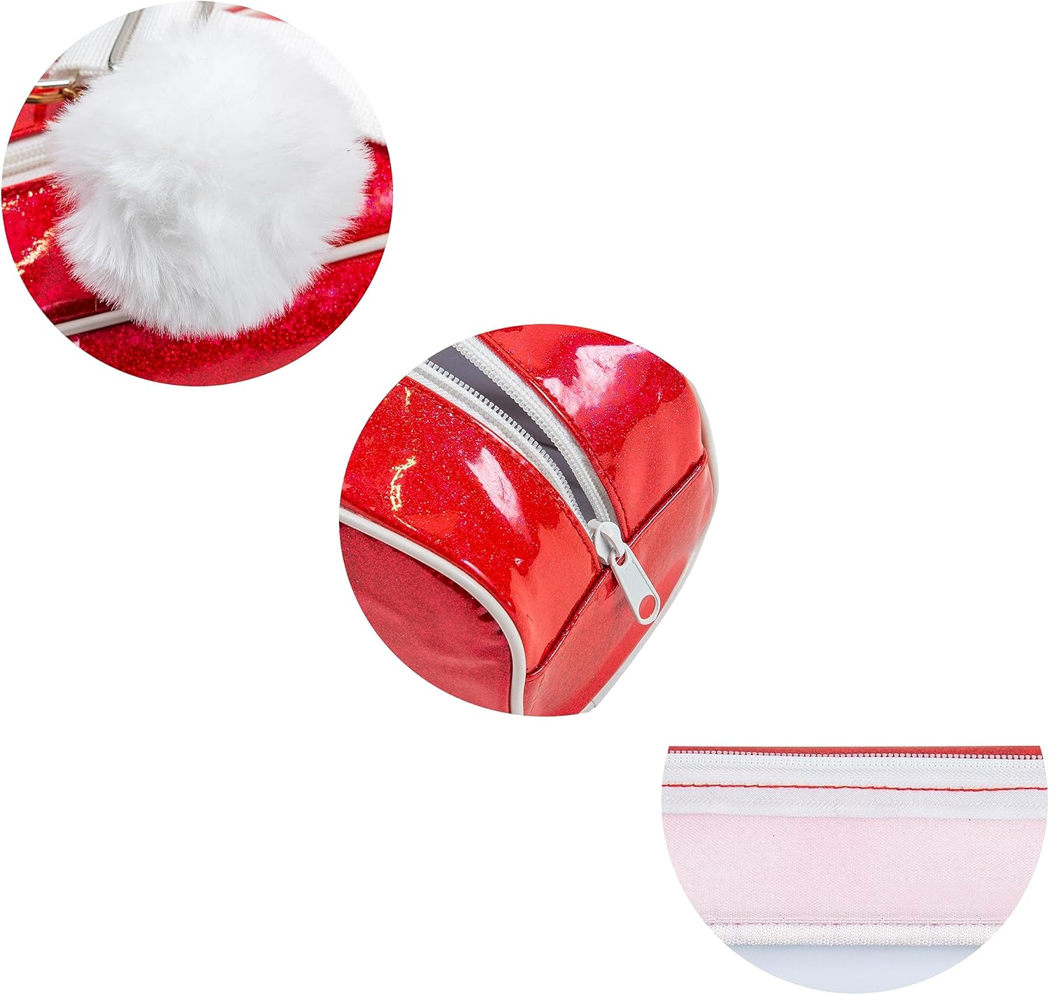 Bolsa de bastón giratorio con correa ajustable para bastón giratorio de 30 pulgadas – Estuche de baton brillante rojo rubí para bastones de baile