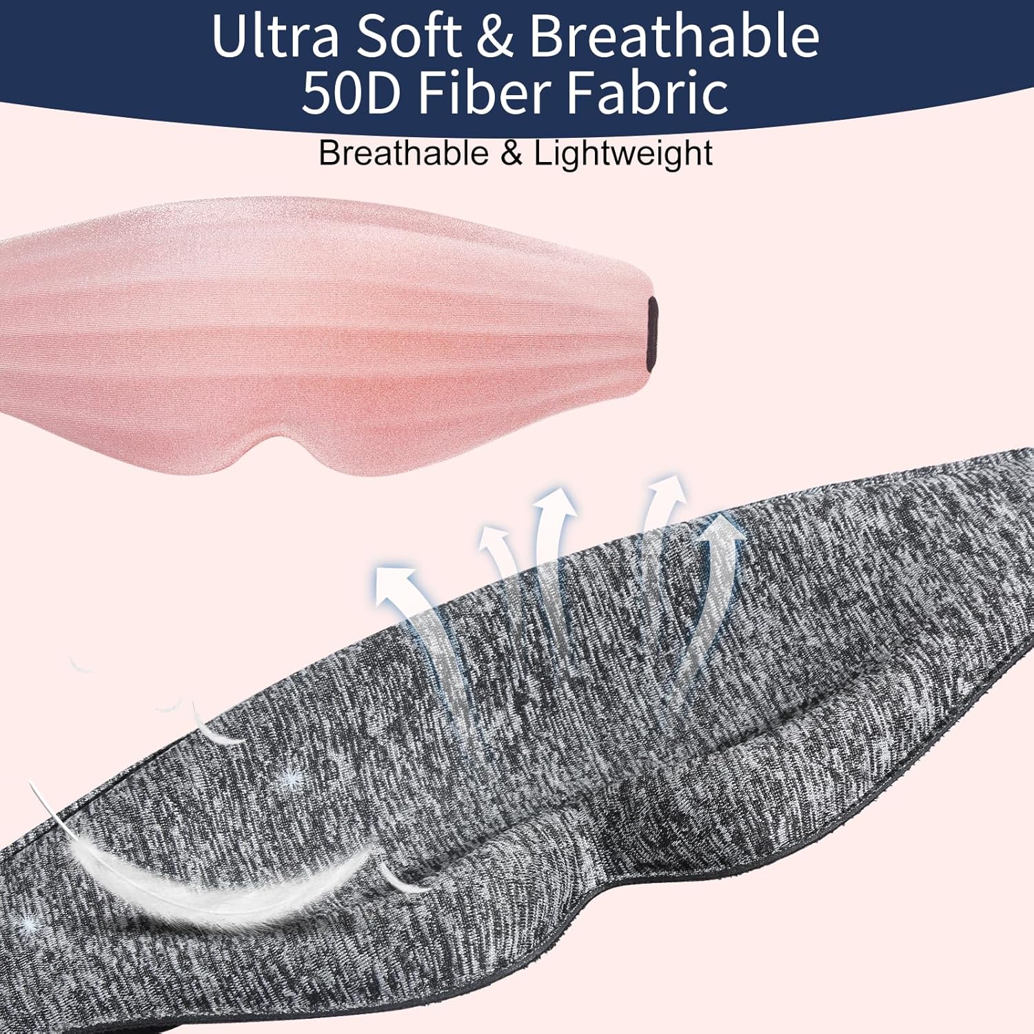 BeeVines Máscara de ojos 3D para dormir, 2 paquetes de antifaz de sueño prémium para extensiones de pestañas, 100% opaca y ligera, máscaras de