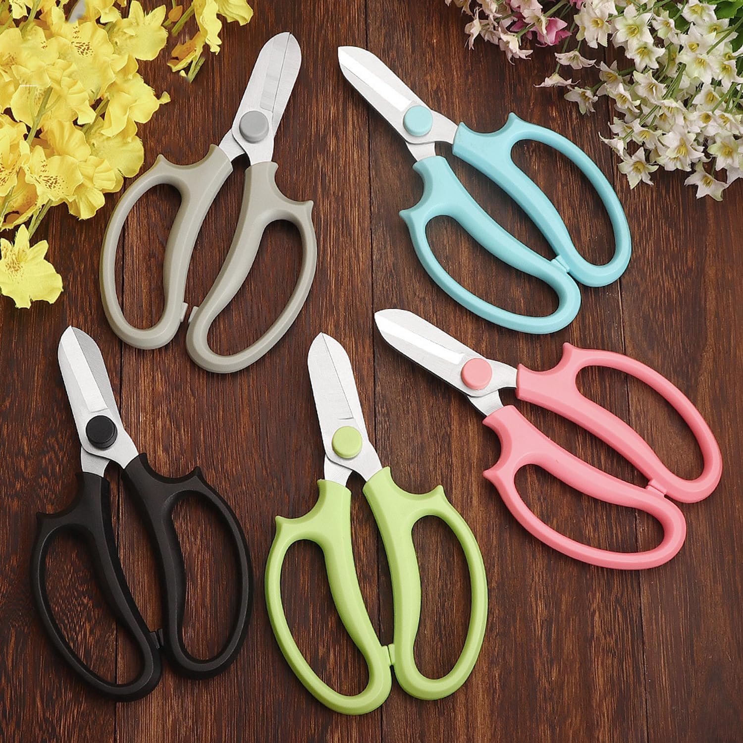 Tijeras de jardinería de hoja afilada púrpura de acero de aleación para cortar flores, recortar plantas de patio, floristería, setos de hierbas y