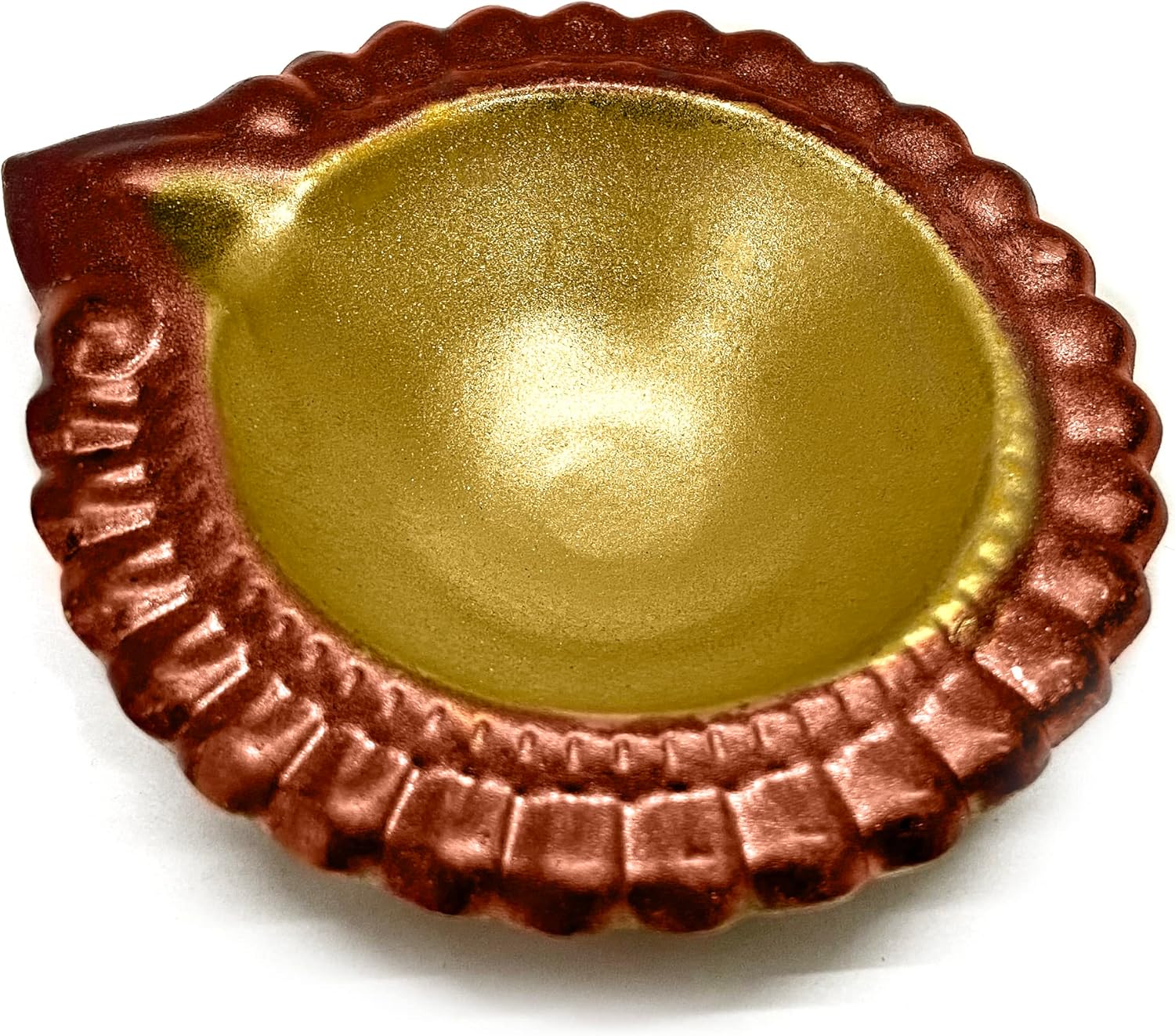 Satvik – 12 piezas de diseño de metal multicolor Lakshmi Diya para decoración de Diwali. Lámpara de aceite Dia Deepak para interiores y exteriores,