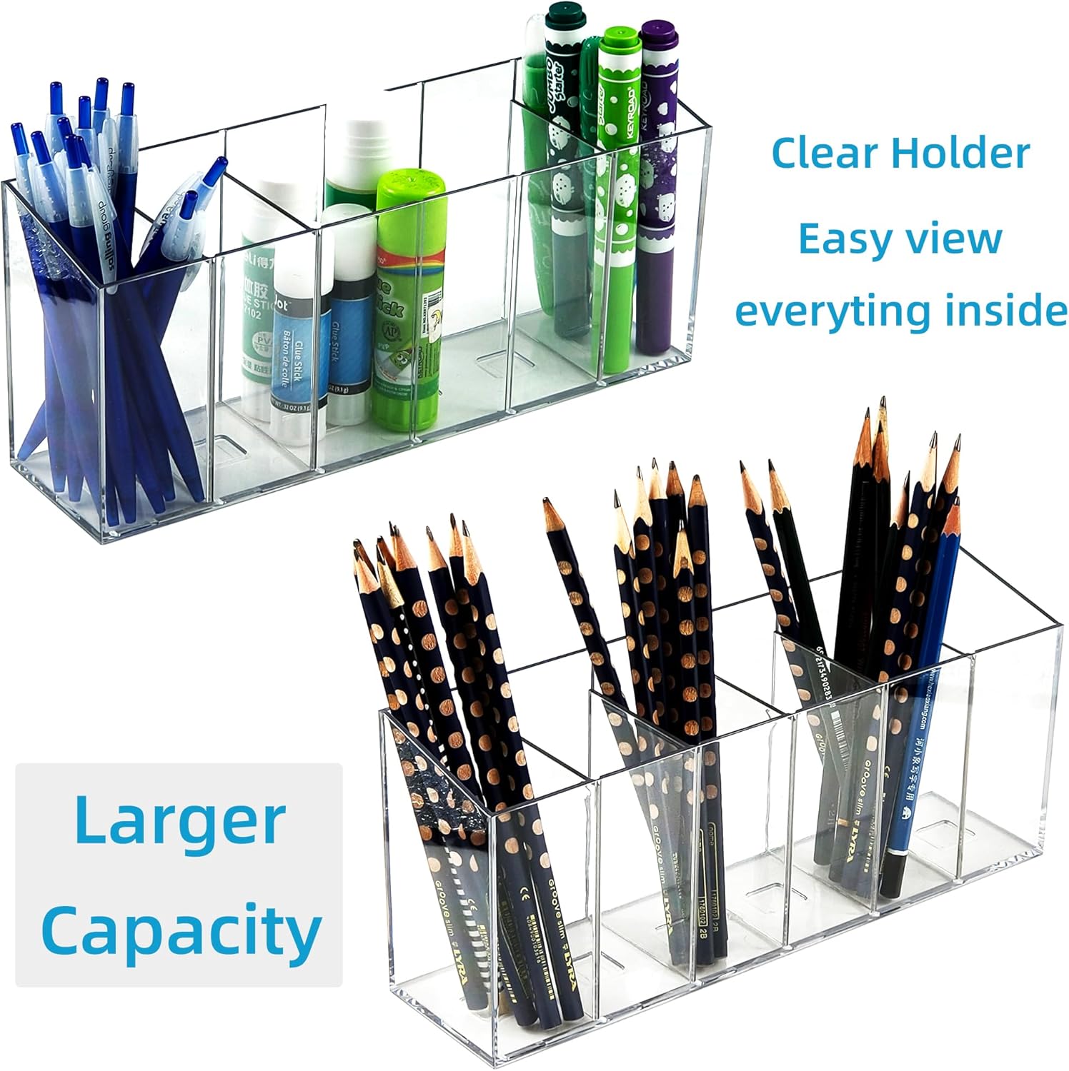 Lazy Susan – Juego de 2 organizadores de tocadiscos Lazy Susan, organización y almacenamiento de despensa + 1 soporte para bolígrafos, soporte para