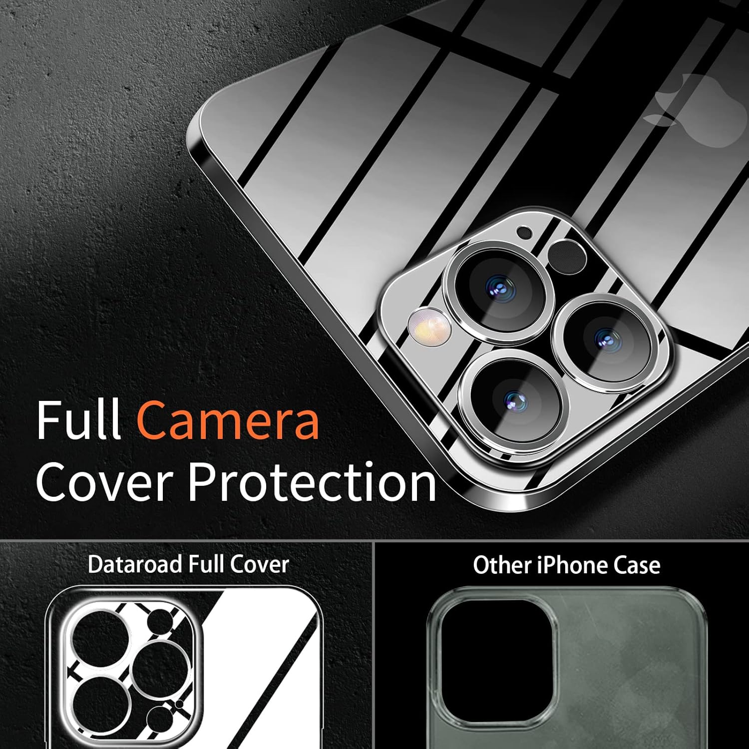 Dataroad – Funda delgada para iPhone 15 Pro, 0.008 in (0.008 in) delgada como papel, funda ligera translúcida con acabado mate, protección trasera
