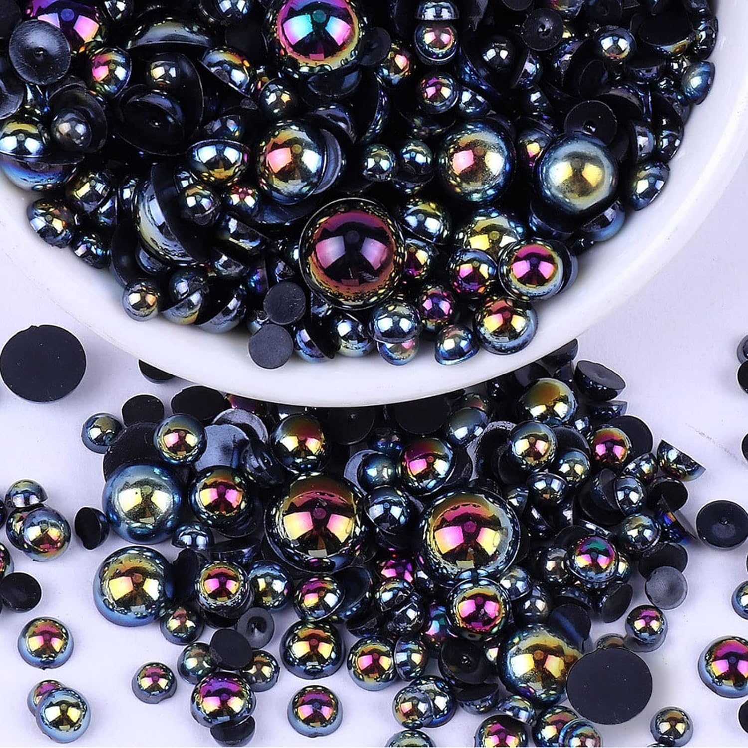 5600 perlas semicirculares de imitación con parte trasera plana para manualidades, 7 tamaños para manualidades, manualidades, joyería, zapatos,