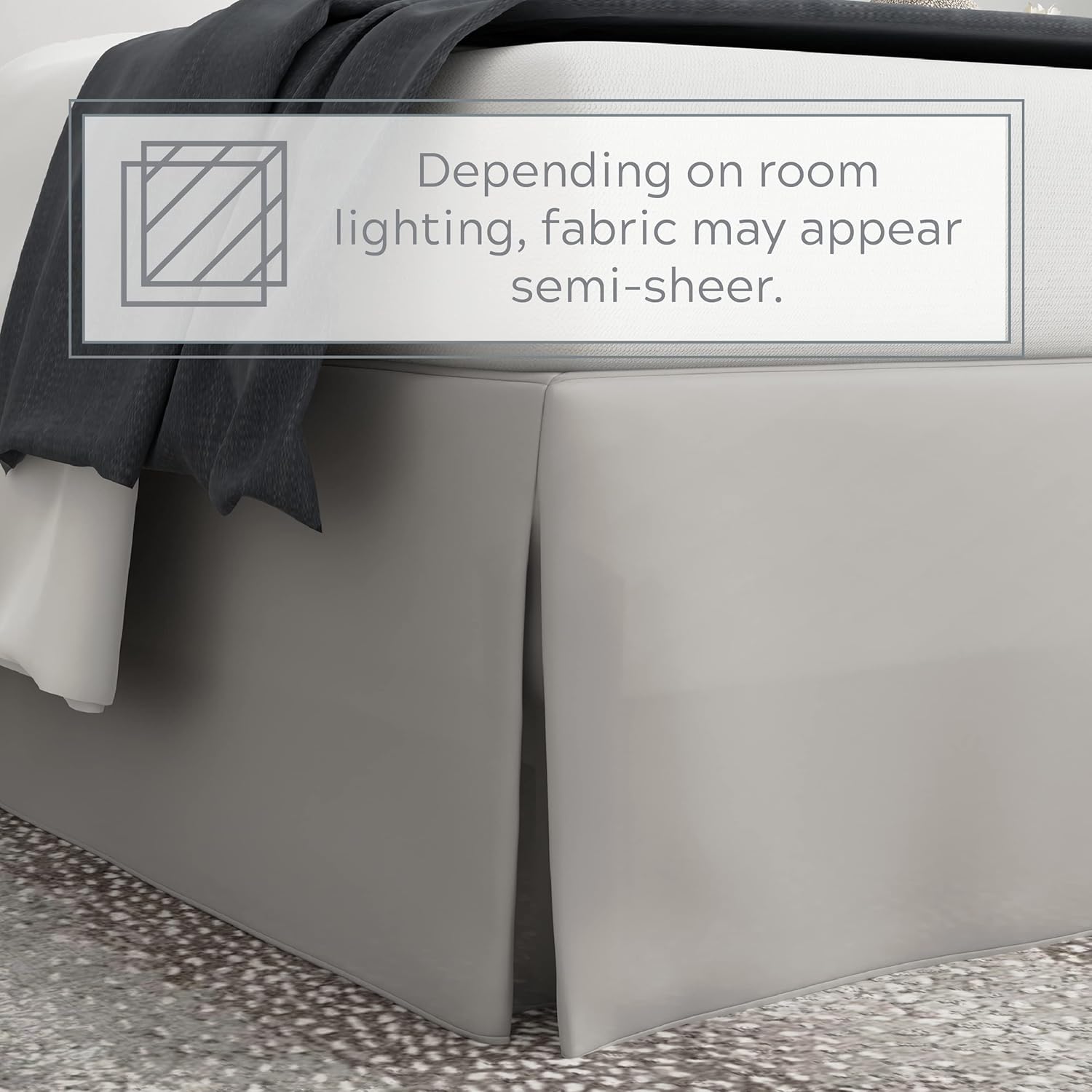 Bed Maker’s Never Lift Your Mattress – Falda de cama clásica de 14 pulgadas de longitud, caída plisada y estilo