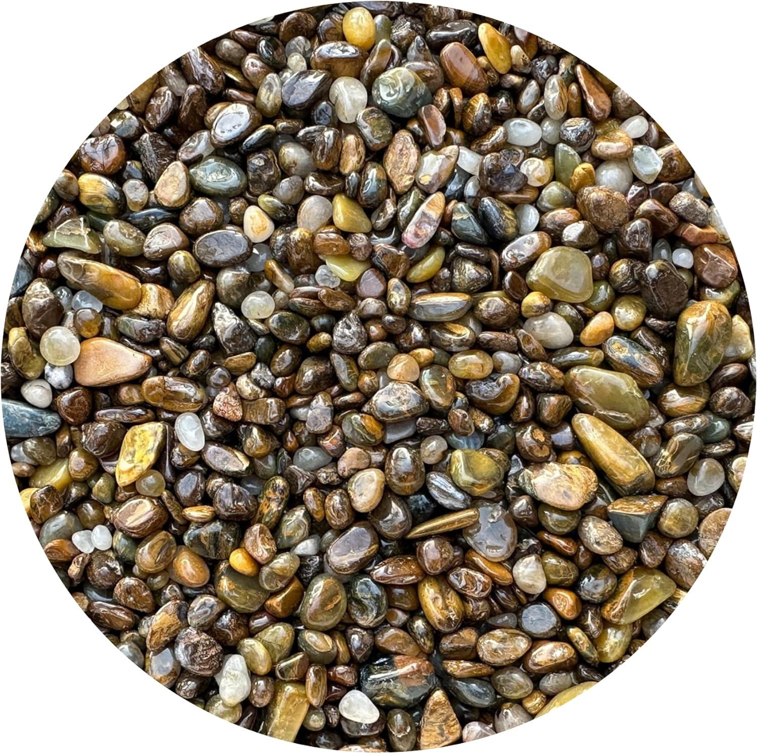GAF TREASURES Venta al por mayor Natural Semi Tumbled Gemstone Chips, Mini Cristales Triturados, Chips de Cristal Sin Perforar (Pietersita, 1 Libra)