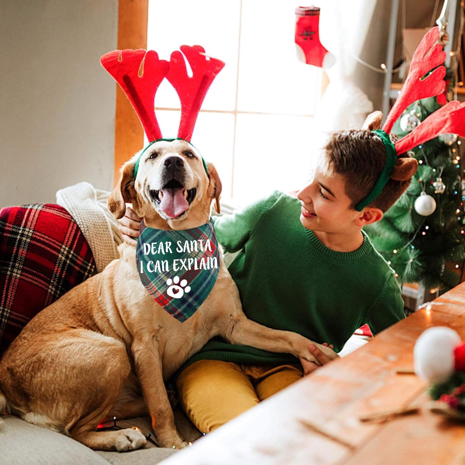STMK Bandanas navideñas para perros, paquete de 6 bandanas para Halloween, Día de Acción de Gracias, Navidad, para perros pequeños, medianos y