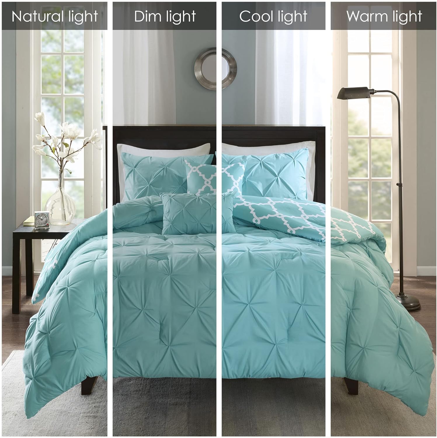 Kasey – Juego de edredón acogedor, diseño de calado, ropa de cama para todas las estaciones con fundas a juego, almohada decorativa, tamaño King