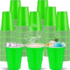 120 vasos de plástico verdes de 16 onzas de 16 onzas, tazas individuales verdes de plástico verde, vasos desechables de 16 onzas, tazas de fiesta 120 vasos de plástico verdes de 16 onzas de 16 onzas, tazas individuales verdes de plástico verde, vasos desechables de 16 onzas, tazas de fiesta