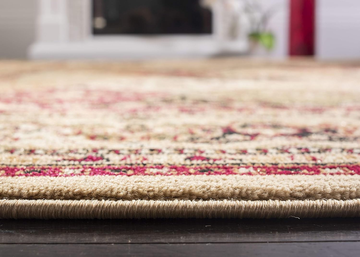 SAFAVIEH Lyndhurst Collection LNH221C – Alfombra cuadrada de 8 pies multicolor  beige tradicional oriental, no desprende pelusa, para sala de estar,