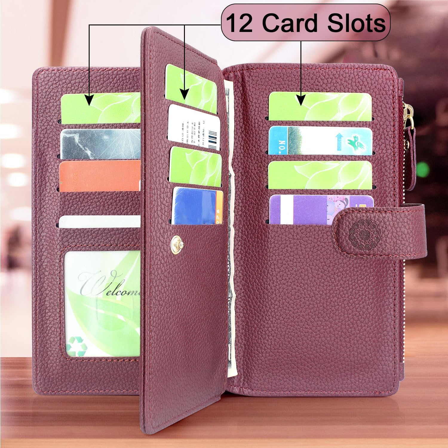 Harryshell Funda magnética desmontable para iPhone 15 Plus14 Plus compatible con MagSafe Wireless Charging Phone Cover Multi ranuras para tarjetas,
