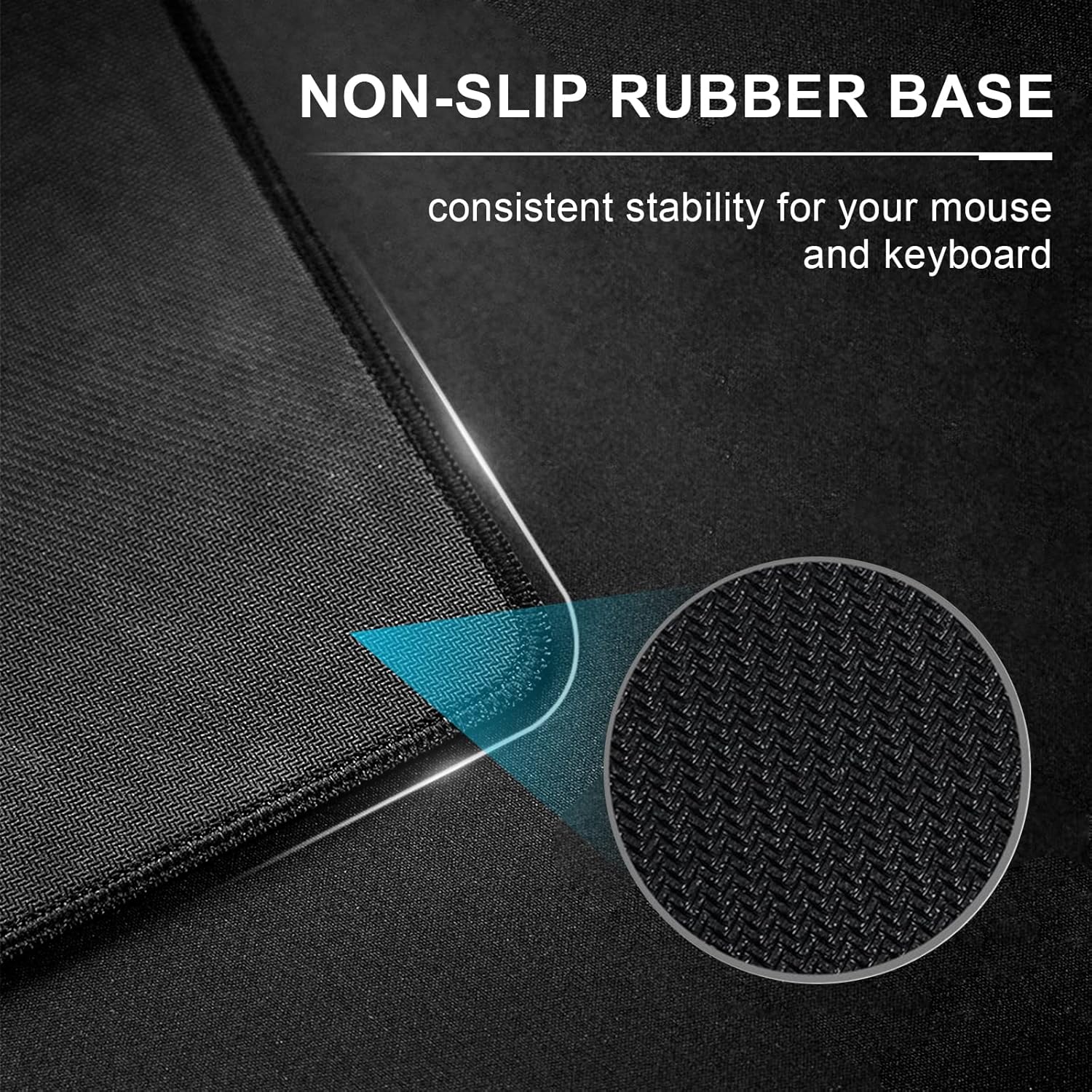 Alfombrilla de mouse para computadora y laptop, alfombrilla de mouse de computadora con borde cosido, base de goma antideslizante impermeable,