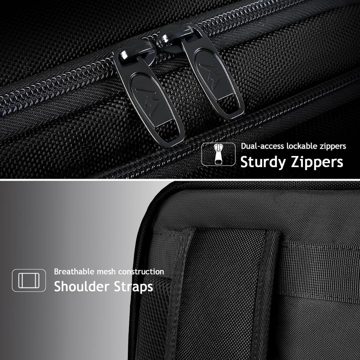 MATEIN Mochila de viaje para laptop, mochila para laptop de 15.6 pulgadas con puerto de carga USB, equipaje de mano compatible con la TSA para