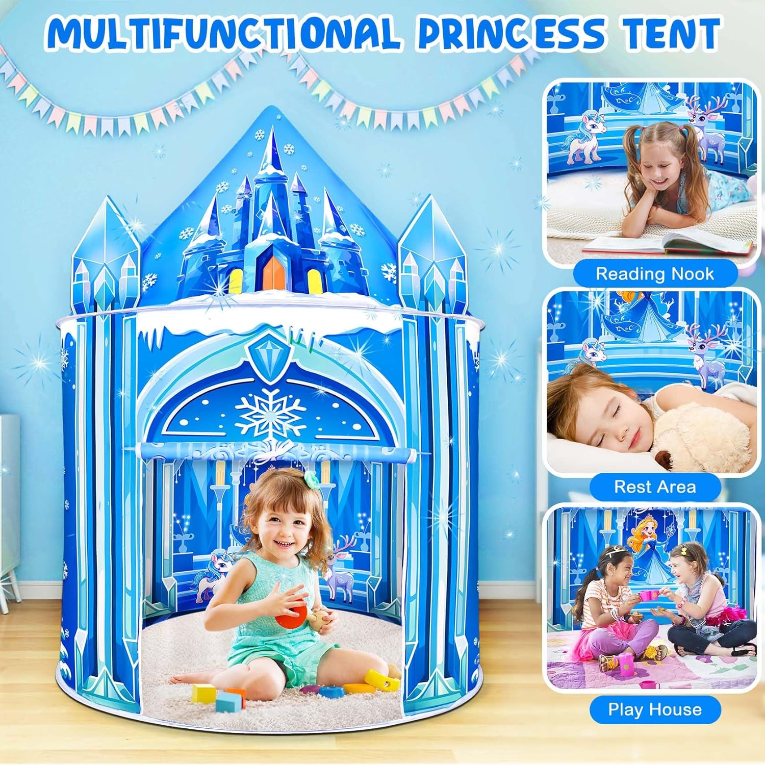 Juguetes para niños y niñas, tienda de campaña grande para niños pequeños, juguetes de princesa para niños, juguetes para niñas de 2 años para casa