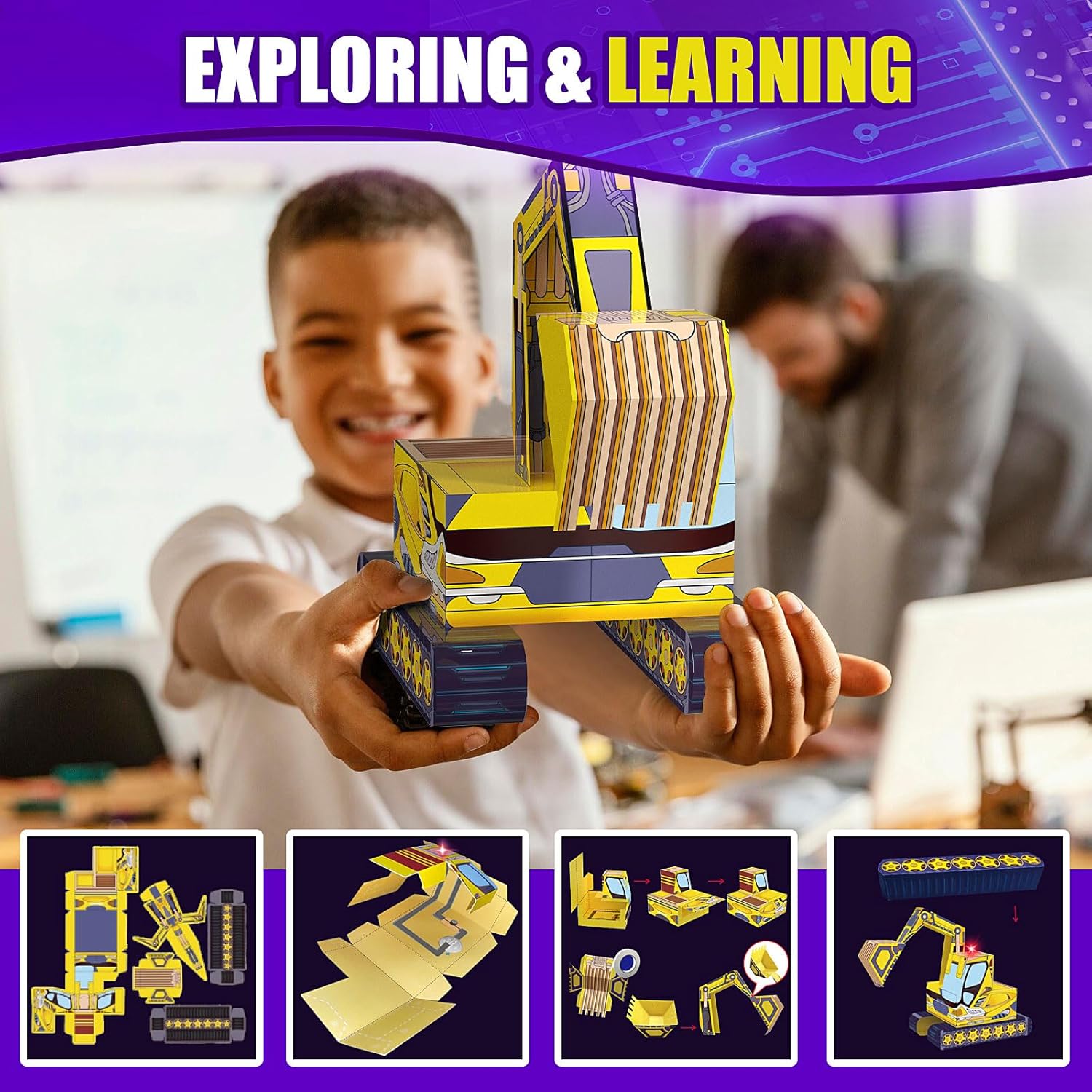 Japace Kits de ciencia de electricidad para niños de 8 a 10 a 12 a 14 años, 10 proyectos STEM, actividades de circuitos eléctricos, experimentos de