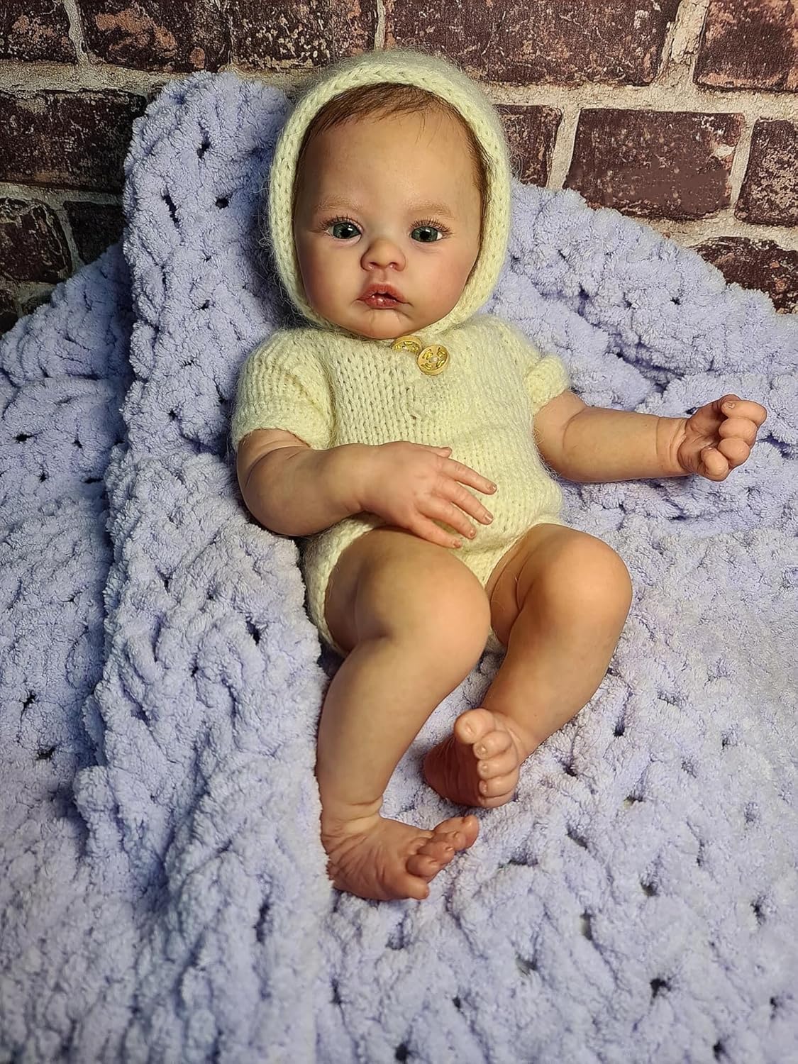 iCradle Muñecas de bebé Reborn de silicona de cuerpo completo, muñecas de bebé realistas que se ven reales, de 19 pulgadas, 18.9 in, muñeca de bebé