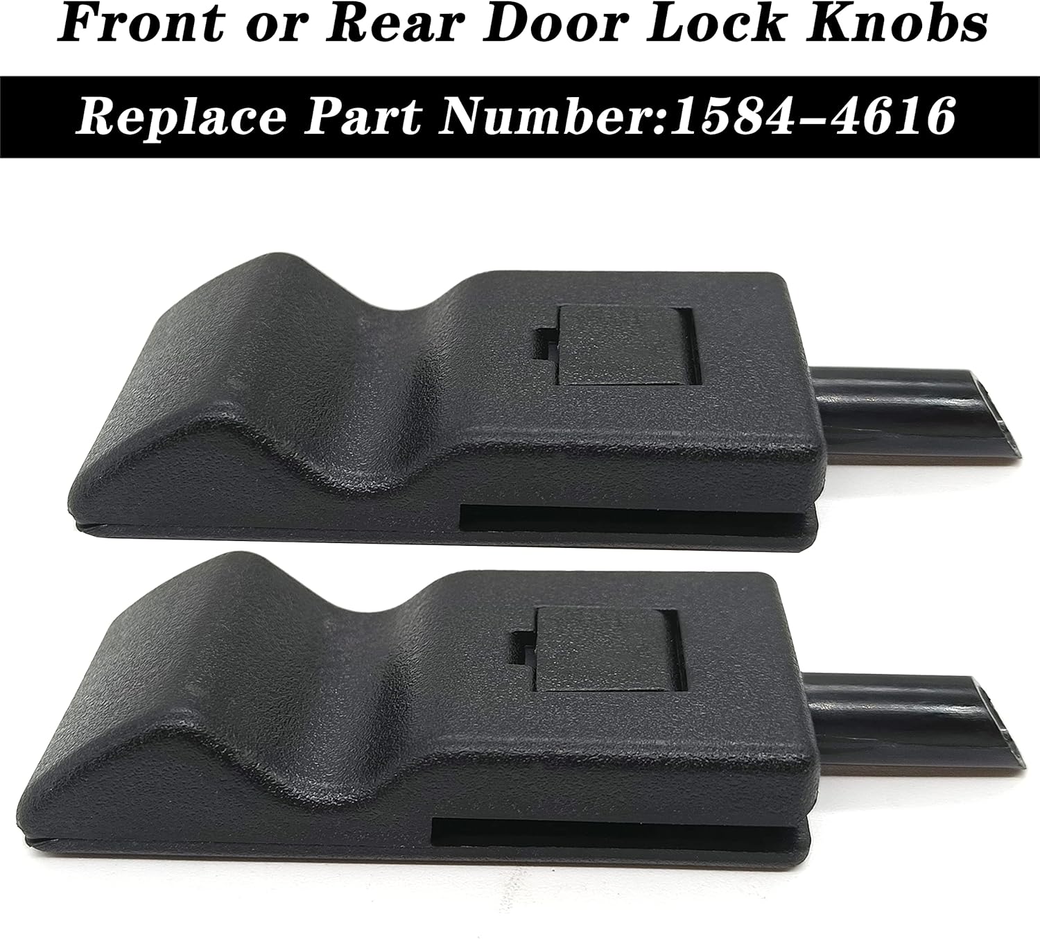 Rldym Perilla de bloqueo de puerta lateral delantera o trasera interior 15844616 para Chevy GMC, Silverado Sierra 2007-2013, 1584-4616 2 unidades