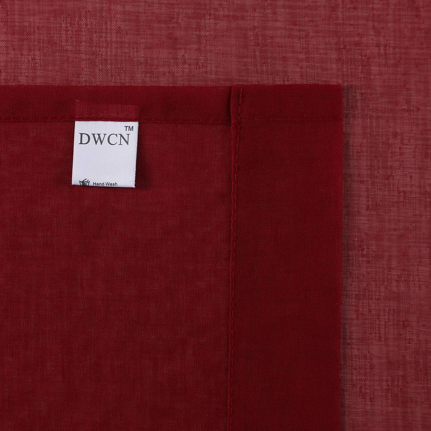 DWCN – Cortinas de gasa transparente, estilo lino, con ojales, diseño de lino, para sala de estar, juego de 2 paneles