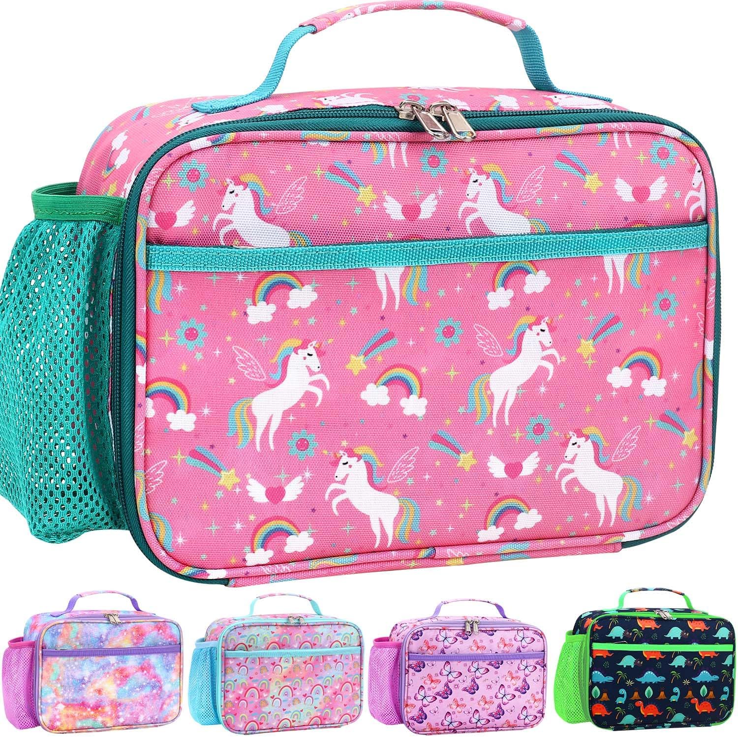 RHCPFOVR Lonchera para niños  Lonchera aislada para niños y niñas, bolsa de almuerzo lavable y lonchera reutilizable a prueba de fugas para la
