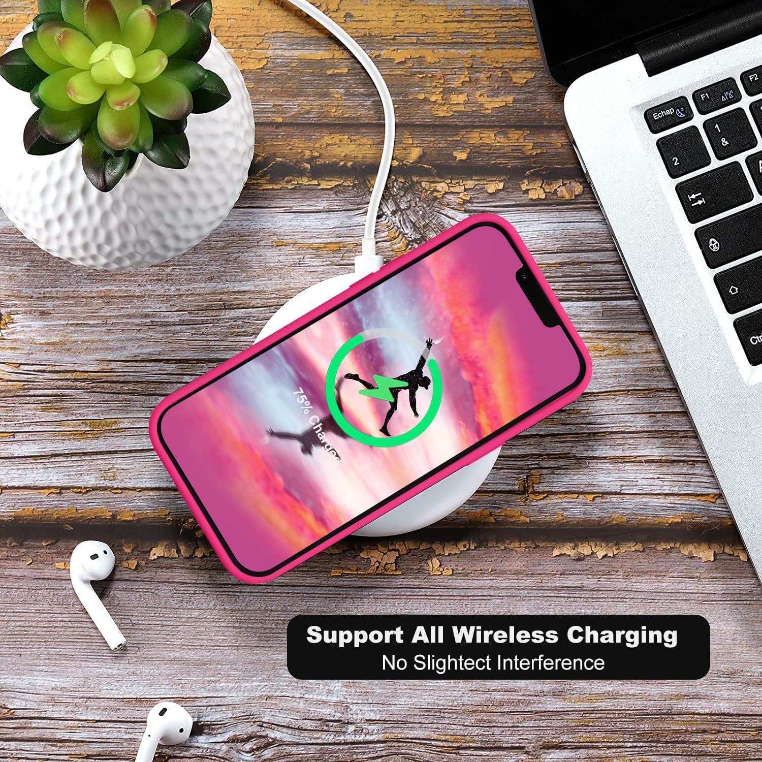 Ktele Funda compatible con iPhone 13 de 6.1 pulgadas de silicona líquida de alta calidad forro de microfibra suave antiarañazos goma de gel de