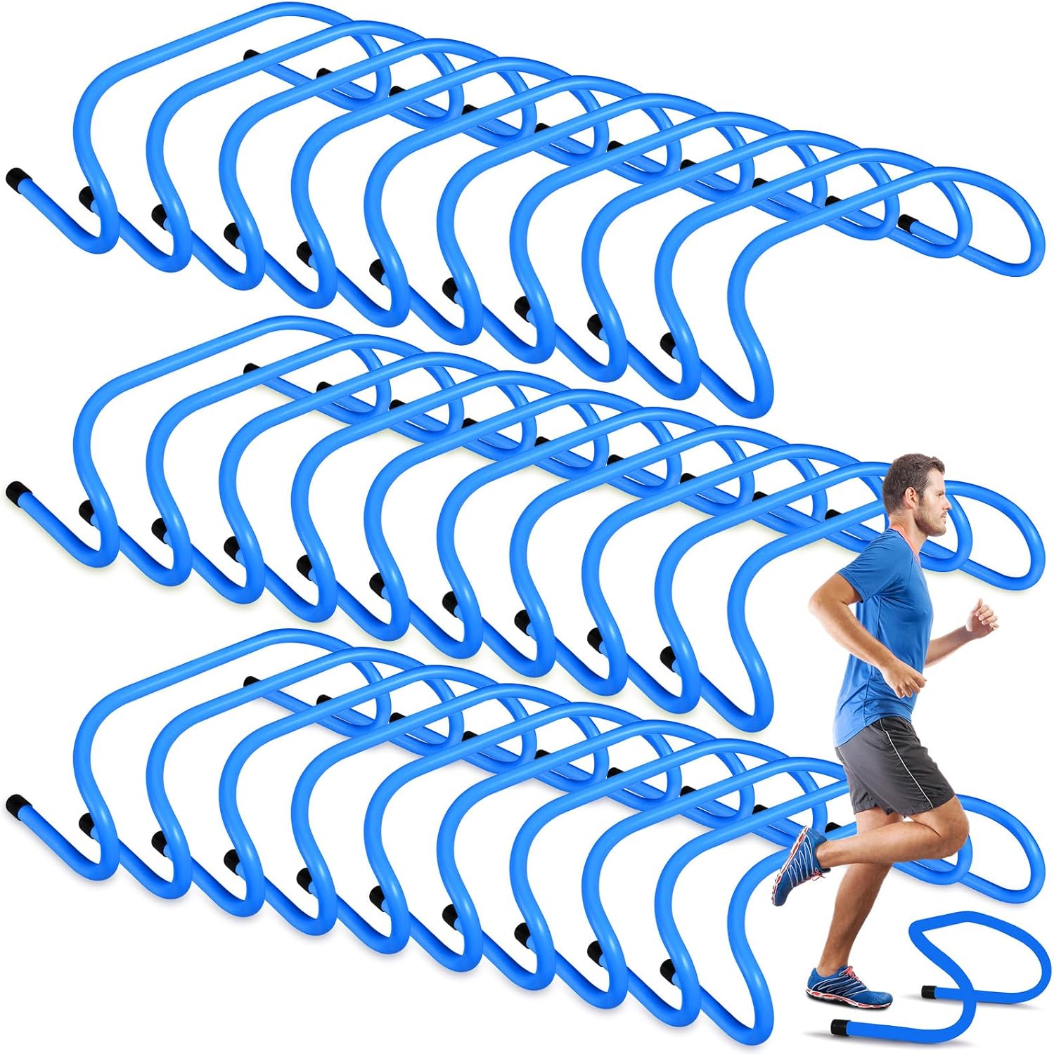 30 obstáculos de velocidad de 6 pulgadas, obstáculos de entrenamiento de agilidad, obstáculos pliométricos de práctica de agilidad para niños,