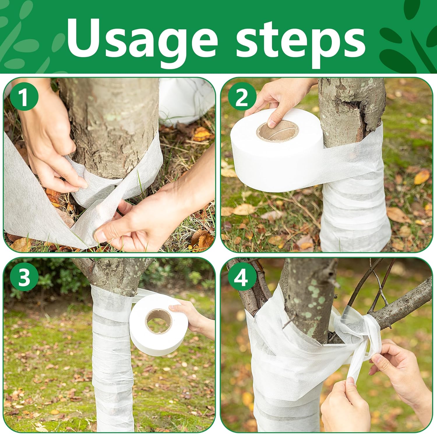 Envolturas protectoras de árboles de 330 pies, vendaje anticongelante a prueba de invierno, envoltura de plantas reutilizables para proteger la