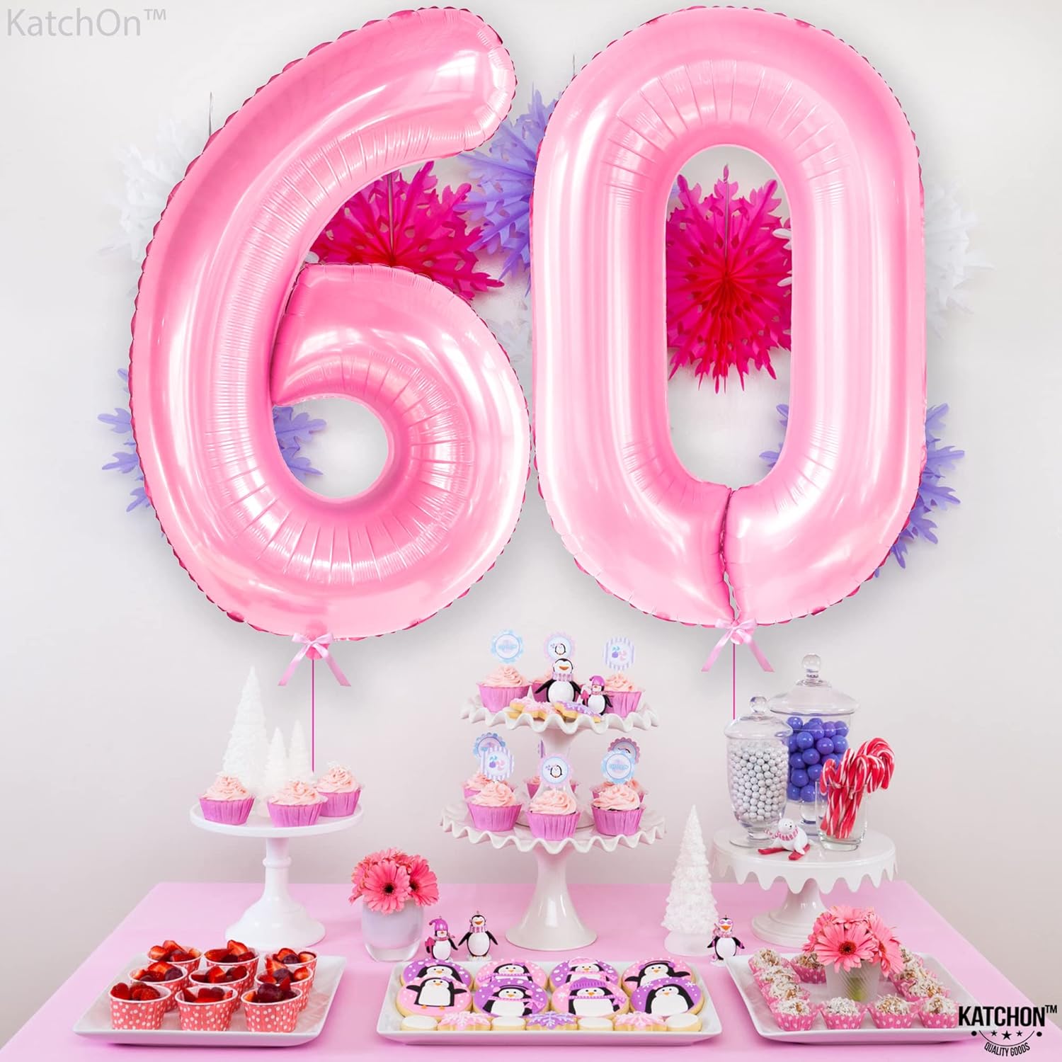 KatchOn, Globo de color rosa claro de 40 pulgadas – Globos rosa claro  Globo cero, decoraciones de fiesta rosa claro  Decoraciones de cumpleaños