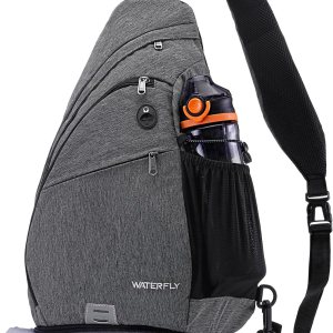 WATERFLY – Mochila casual tipo bandolera, para llevar en el pecho WATERFLY – Mochila casual tipo bandolera, para llevar en el pecho
