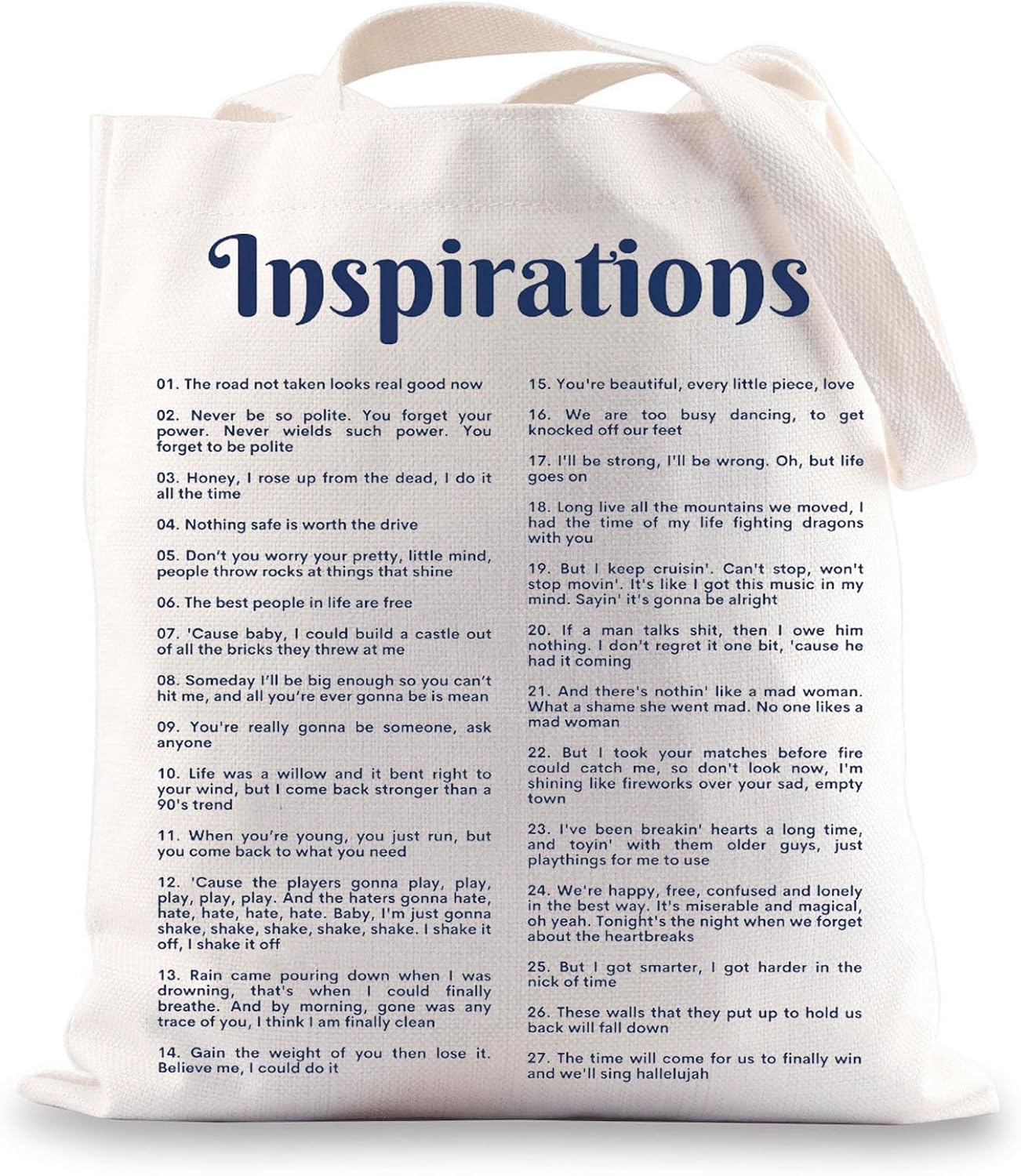 Singer Inspirations Álbum Tote Bag Cantante Concierto Tour Regalos Letras de canciones Bolsa de hombro Mercancía de cantante