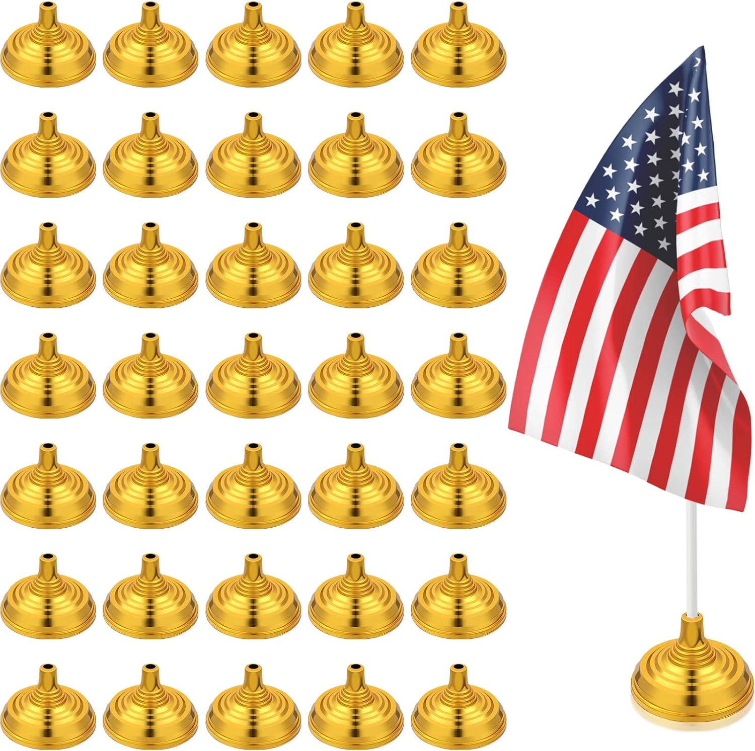 48 soportes de bandera pequeña con peso, base de bandera pequeña, soporte de bandera para mesa, soporte de bandera para fiestas, oficina,