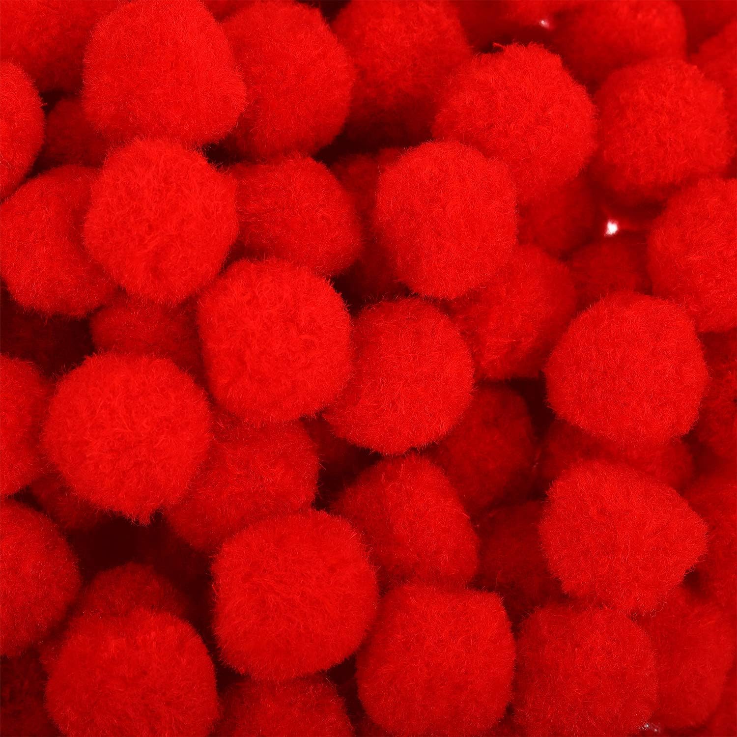 Boao 200 pompones rojos para Halloween, esponjosos, para manualidades, renos, para Navidad, manualidades (0.8 pulgadas)