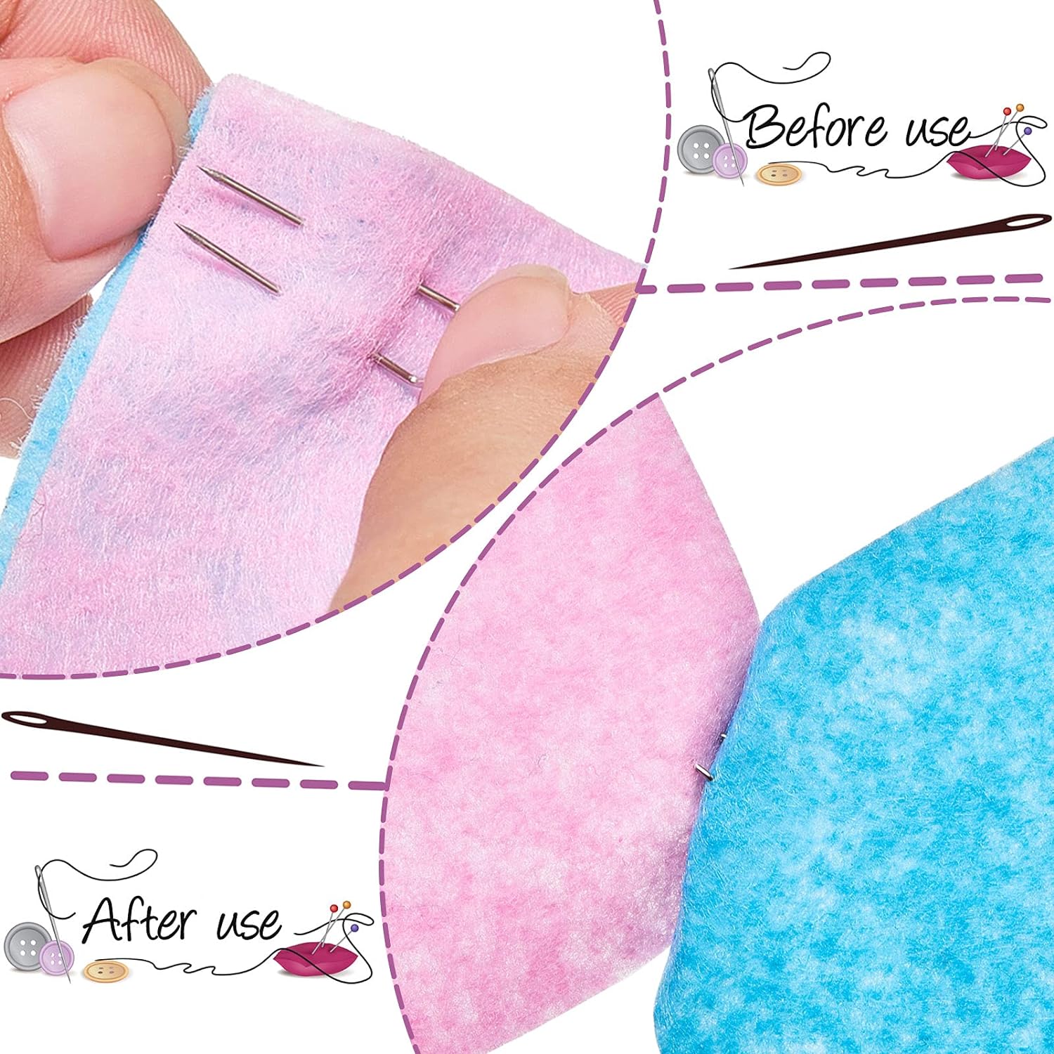 50 pines de costura en forma de U para coser y coser en forma de puntas, de acero inoxidable, para decoración del hogar