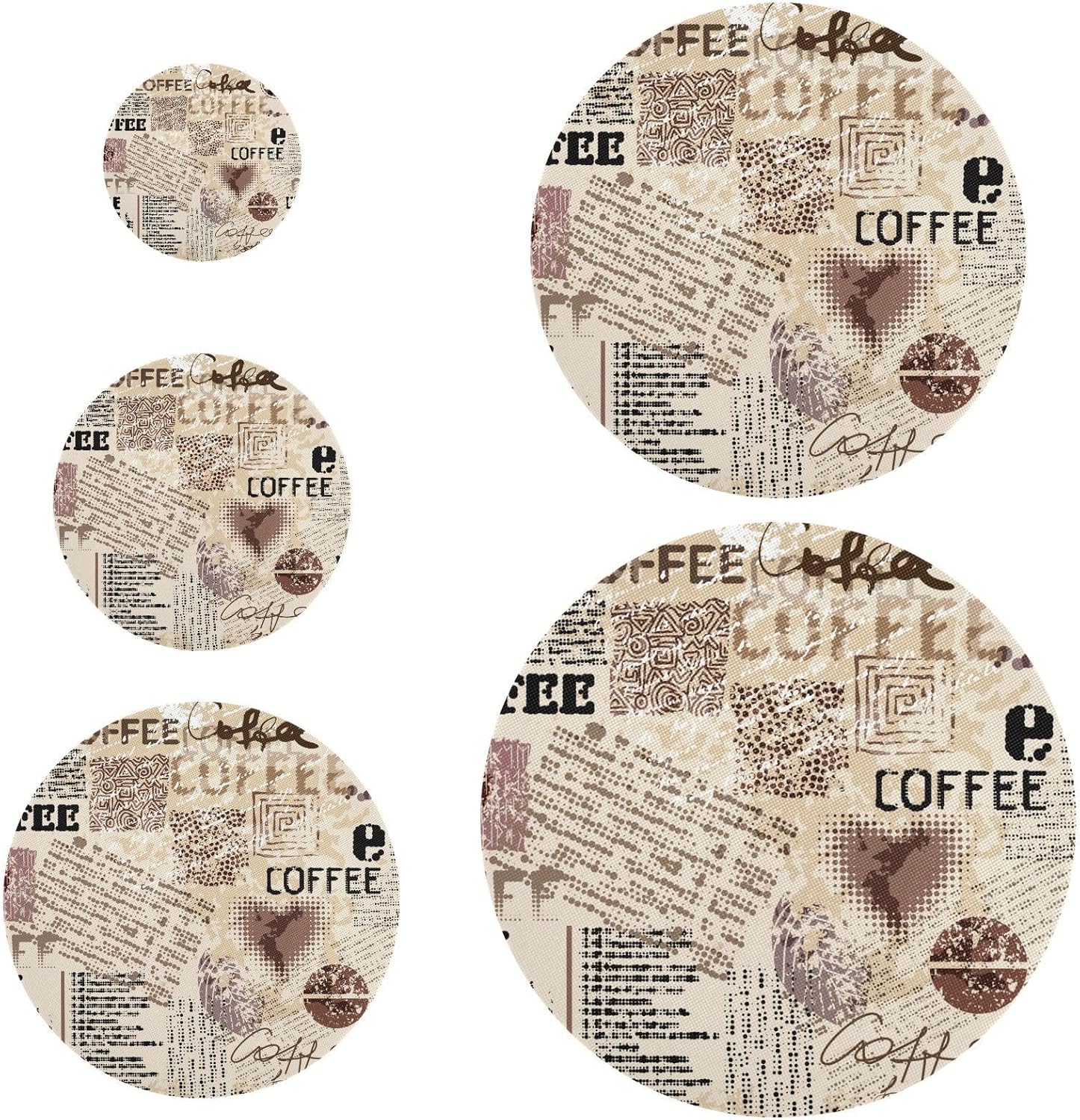 5 fundas elásticas reutilizables para tazones de café, para almacenamiento de alimentos, tapas de tela elástica con 5 tamaños diferentes,