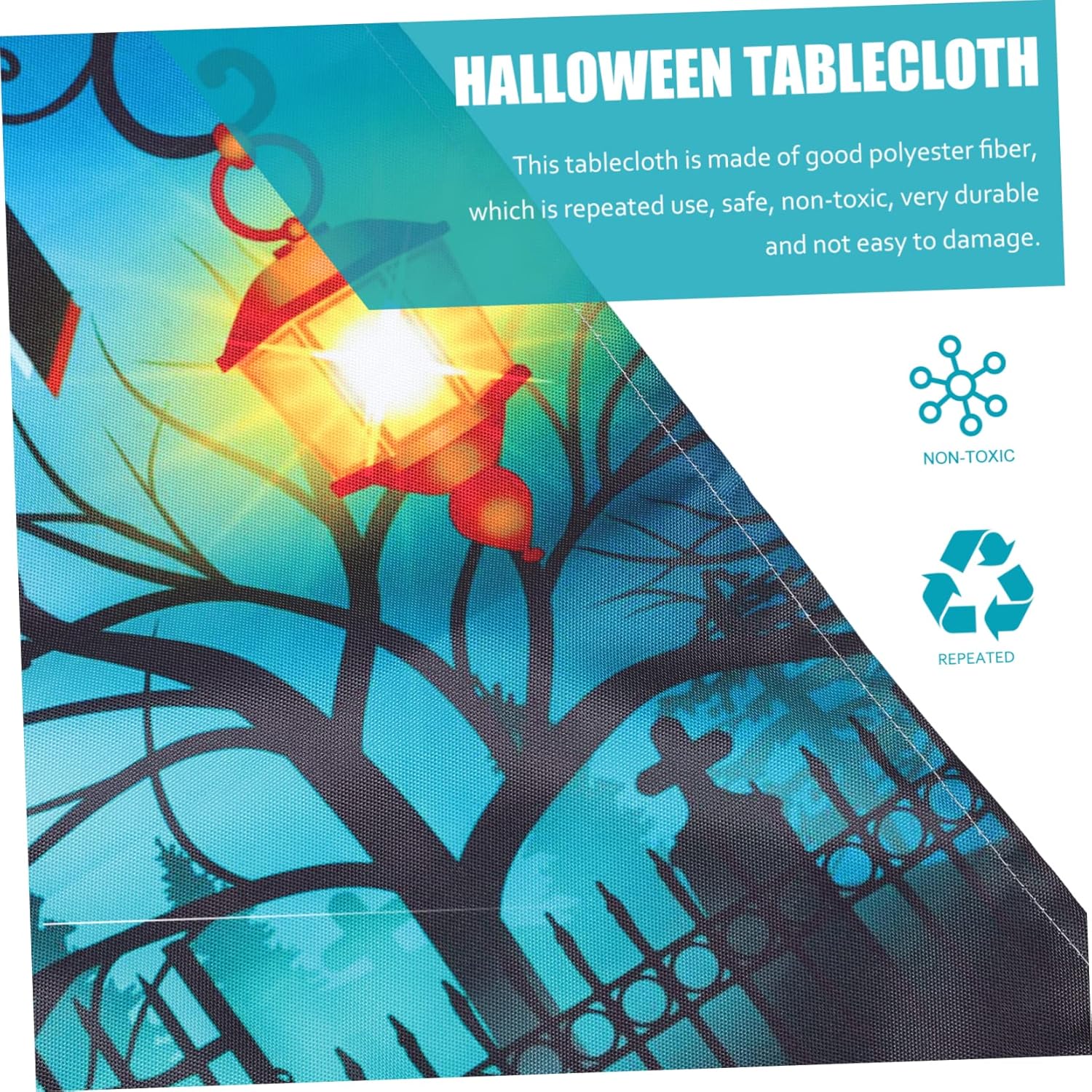HOMSFOU Halloween Tablecloth Halloween Table Cover Table Runner Halloween Table Flag Ghost Festival Tablecloth Halloween Table Cloth Party Prop