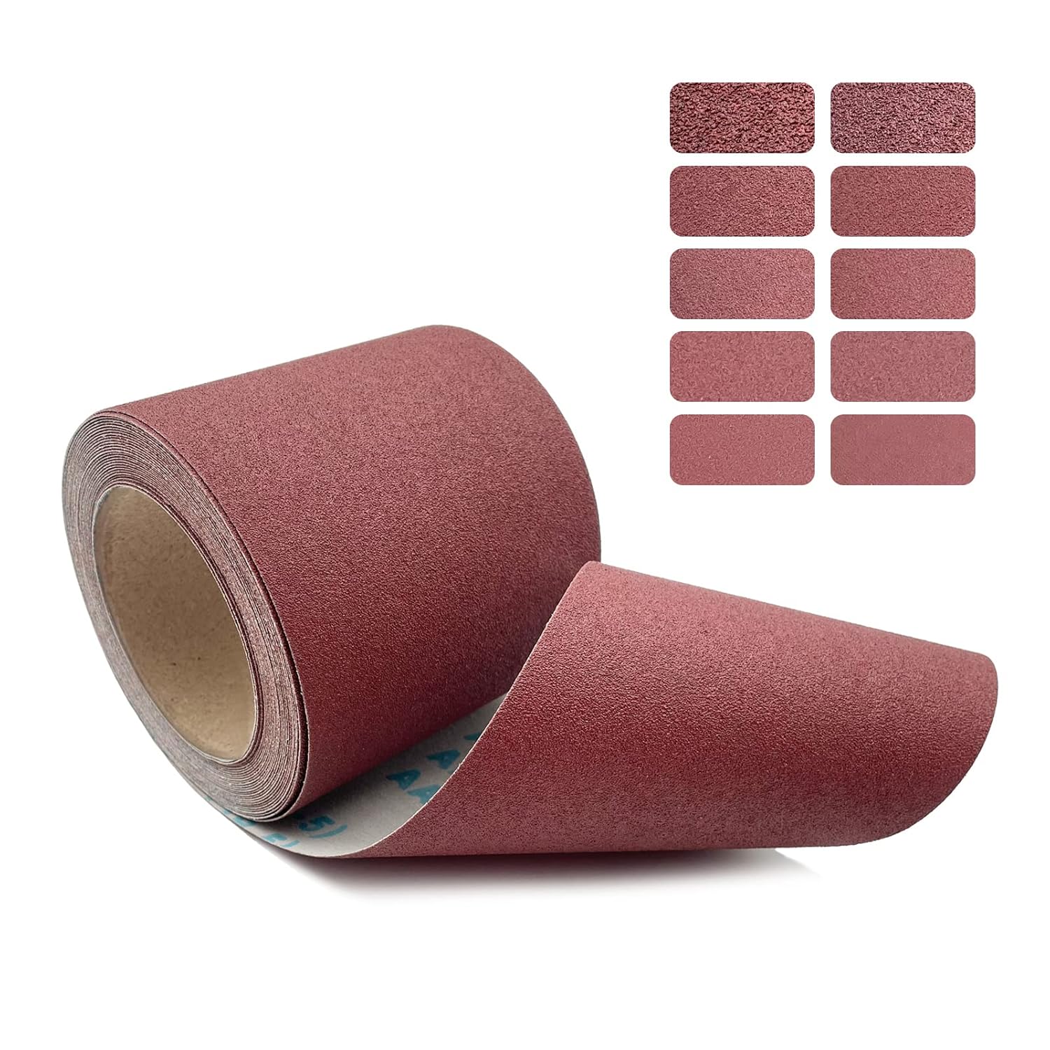 Rollo de tela de esmeril de grano 120, 4.5 pulgadas de ancho y 32.8 pies de largo (equivale a 14 hoja de papel de lija 71 piezas) rollos de papel de