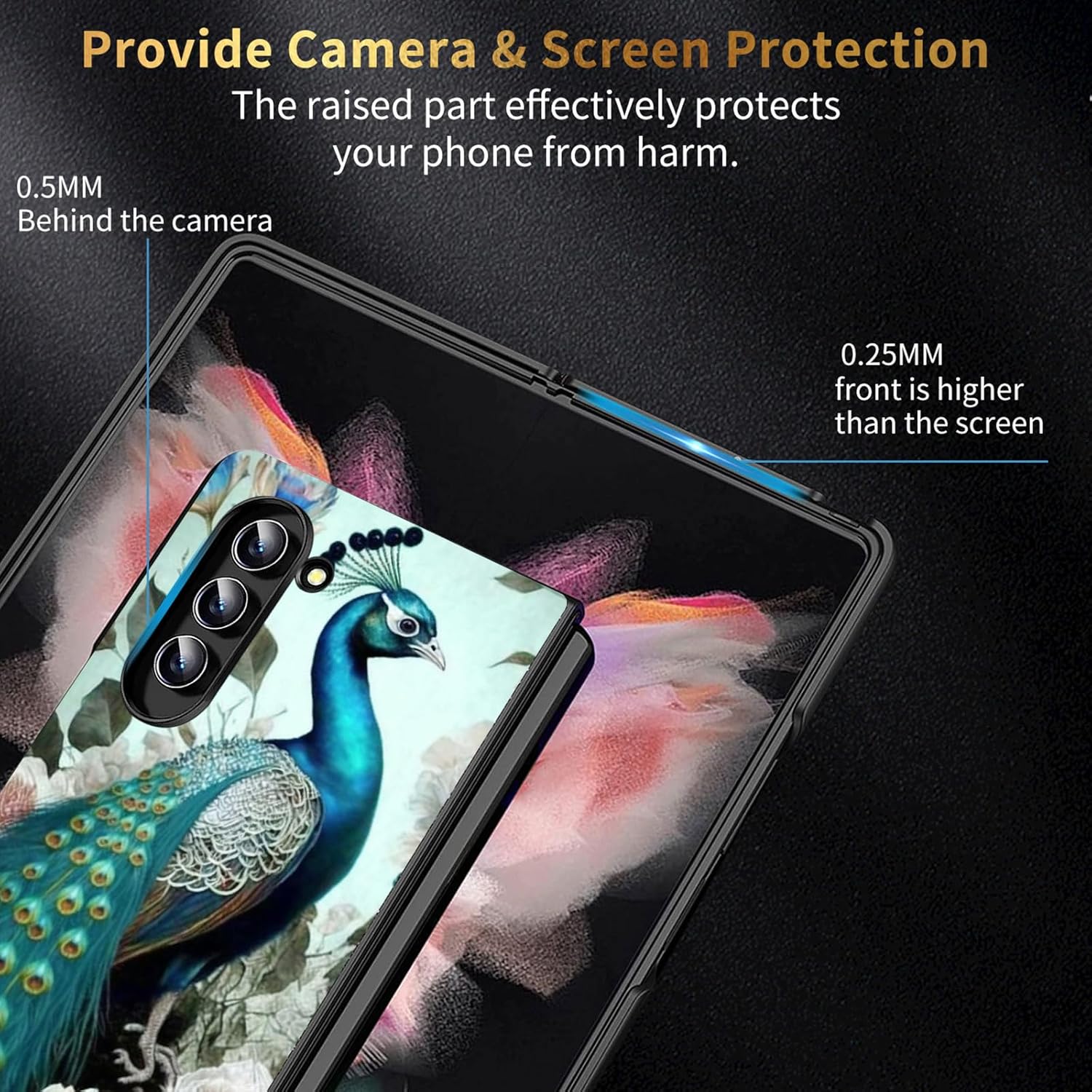 Funda para Samsung Galaxy Z Fold 5 5G 2023, ultrafina Samsung Z Fold 5 5G, carcasa protectora antiarañazos, a prueba de golpes, elegante funda para