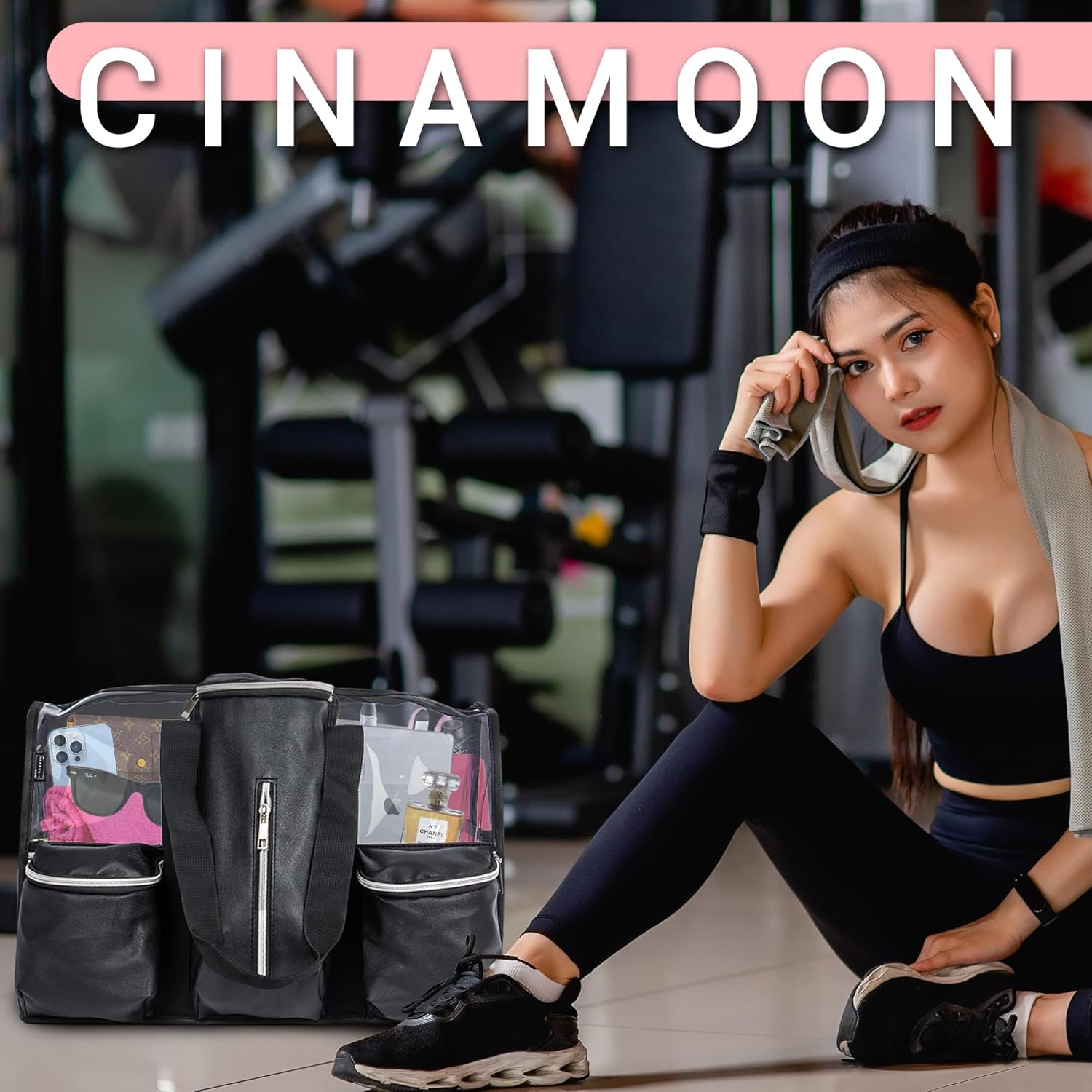 Bolsa de maquillaje transparente extragrande para mujer, bolsas de aseo impermeables para viajes, bolsa organizadora de cosméticos transparente con