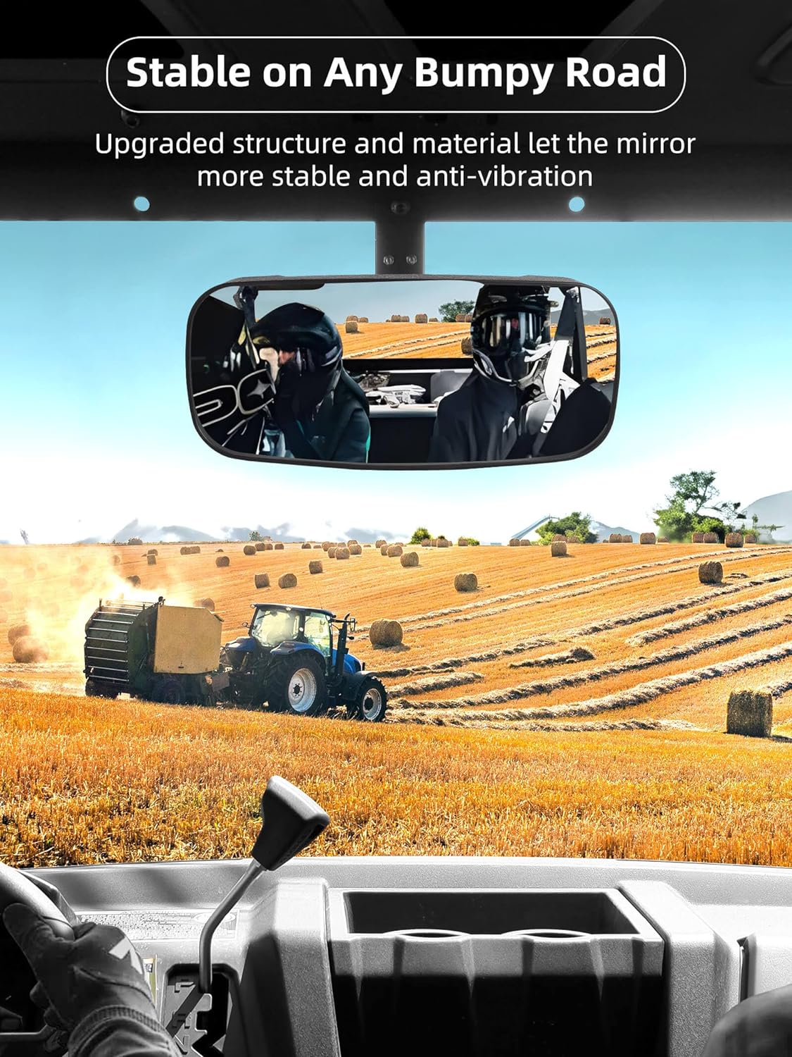 Espejo retrovisor Polaris Ranger, espejo retrovisor central ZIDIYORUO HD para Polaris Ranger 500 570 900 XP 1000XP Crew 2017-2023 en la pestaña de