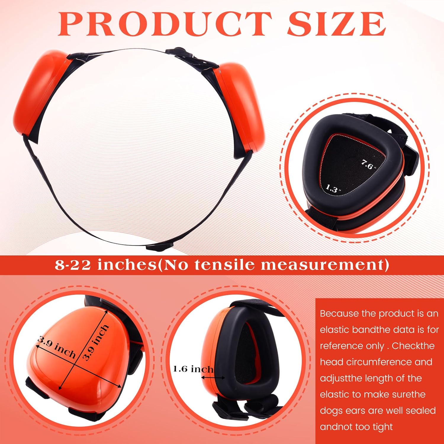 2 orejeras para perro para protección contra el ruido de 25 dB NRR orejeras para perros, auriculares para perros, tapones para los oídos para