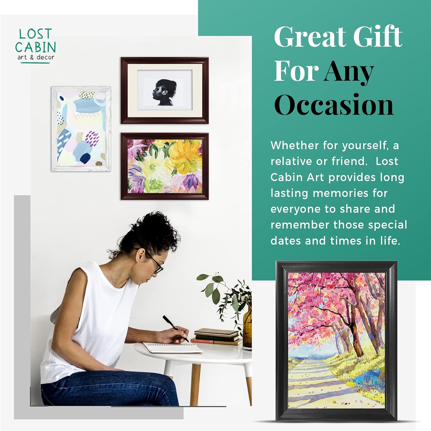 Póster enmarcado para decoración de pared con diseño de almuerzo en la hierba, pintura de obras de arte finas, cuadros e impresiones de galería en