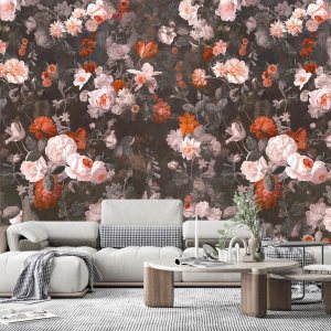 YQWDMX – Papel pintado de rosas retro 3D para decoración de sala de estar (no despegar ni pegar) YQWDMX – Papel pintado de rosas retro 3D para decoración de sala de estar (no despegar ni pegar)