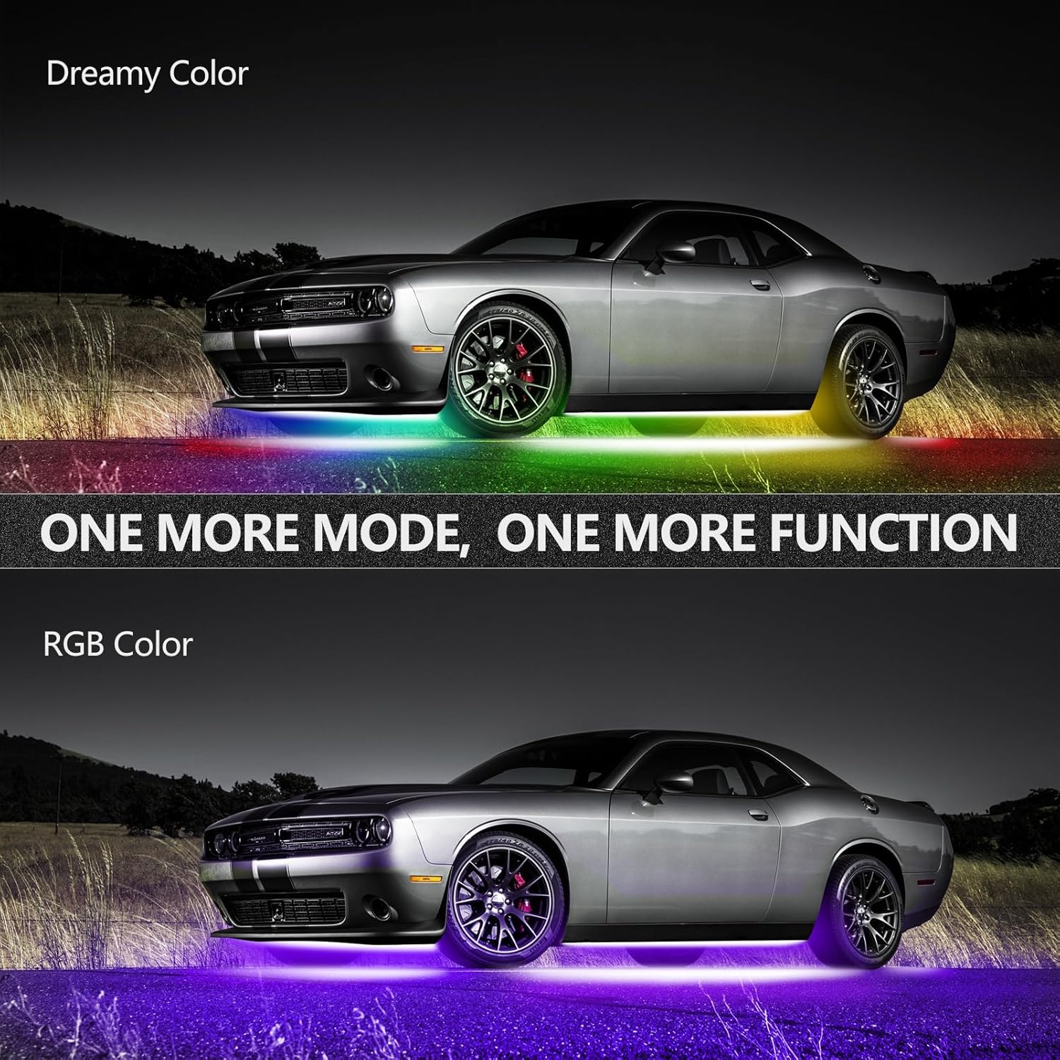 Honalia Kit de luces LED para automóvil, luces LED para automóvil, luces de sueño con control remoto, 4 tiras de luces LED para automóvil, SUV,