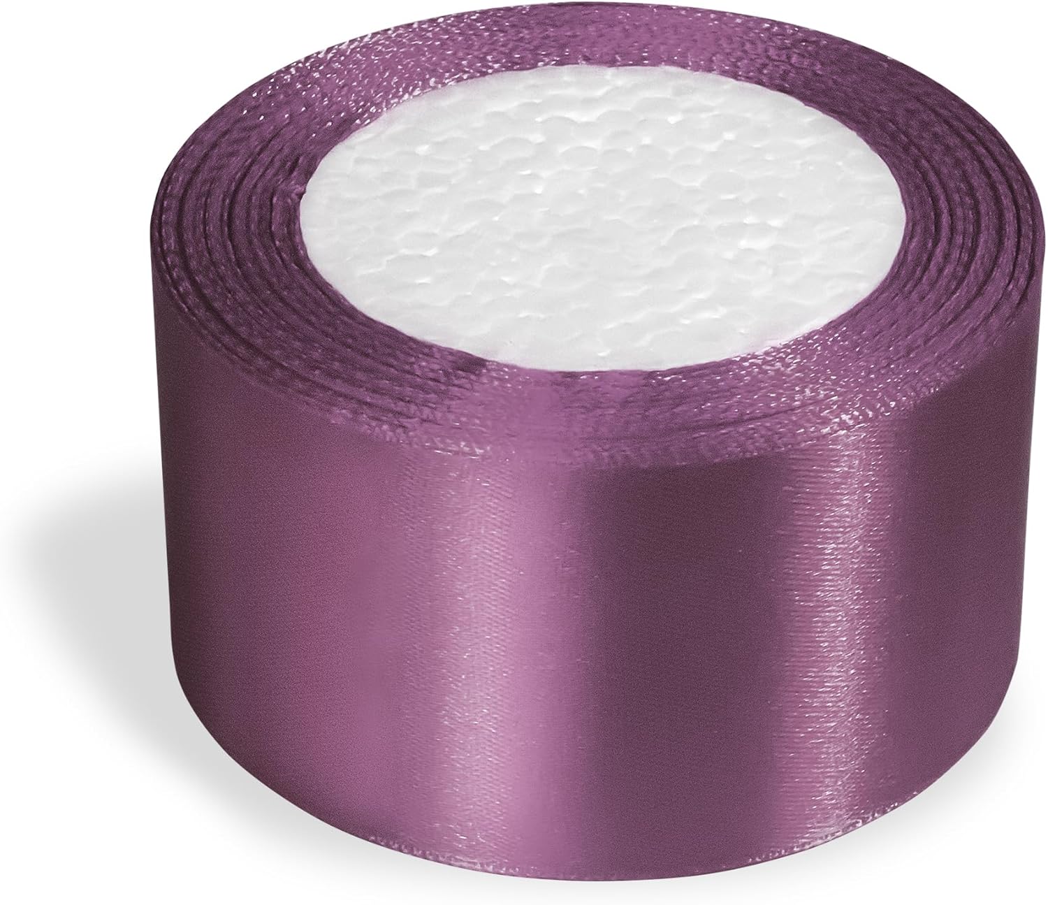 Cinta lila de 2 pulgadas x 25 yardas, cintas de satén de doble cara de 2 pulgadas para manualidades, envoltura de regalos, ideal para el día de la