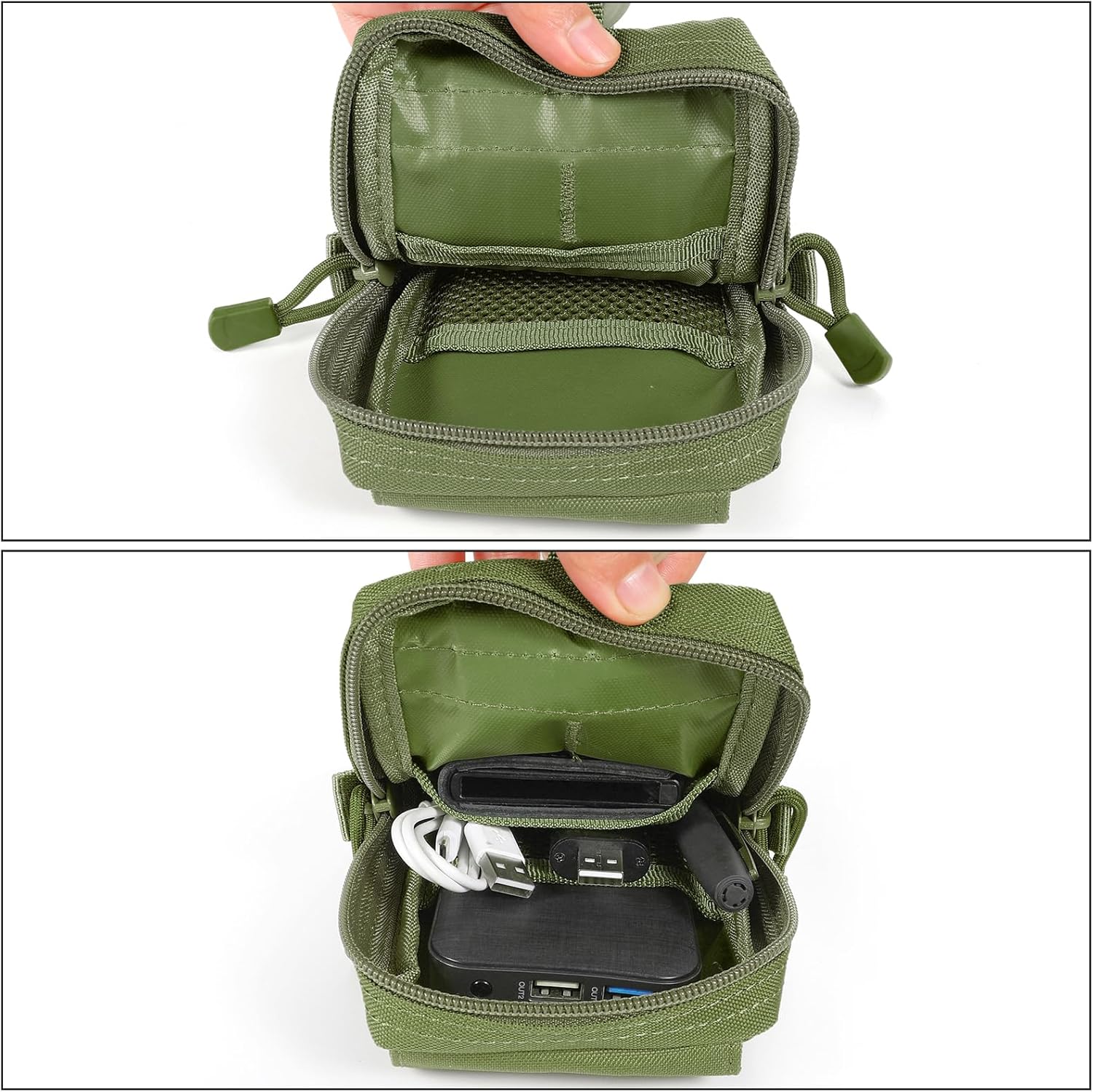 Bolsa táctica Molle para teléfono celular, funda pequeña utilidad EDC bolsa organizador de gadget